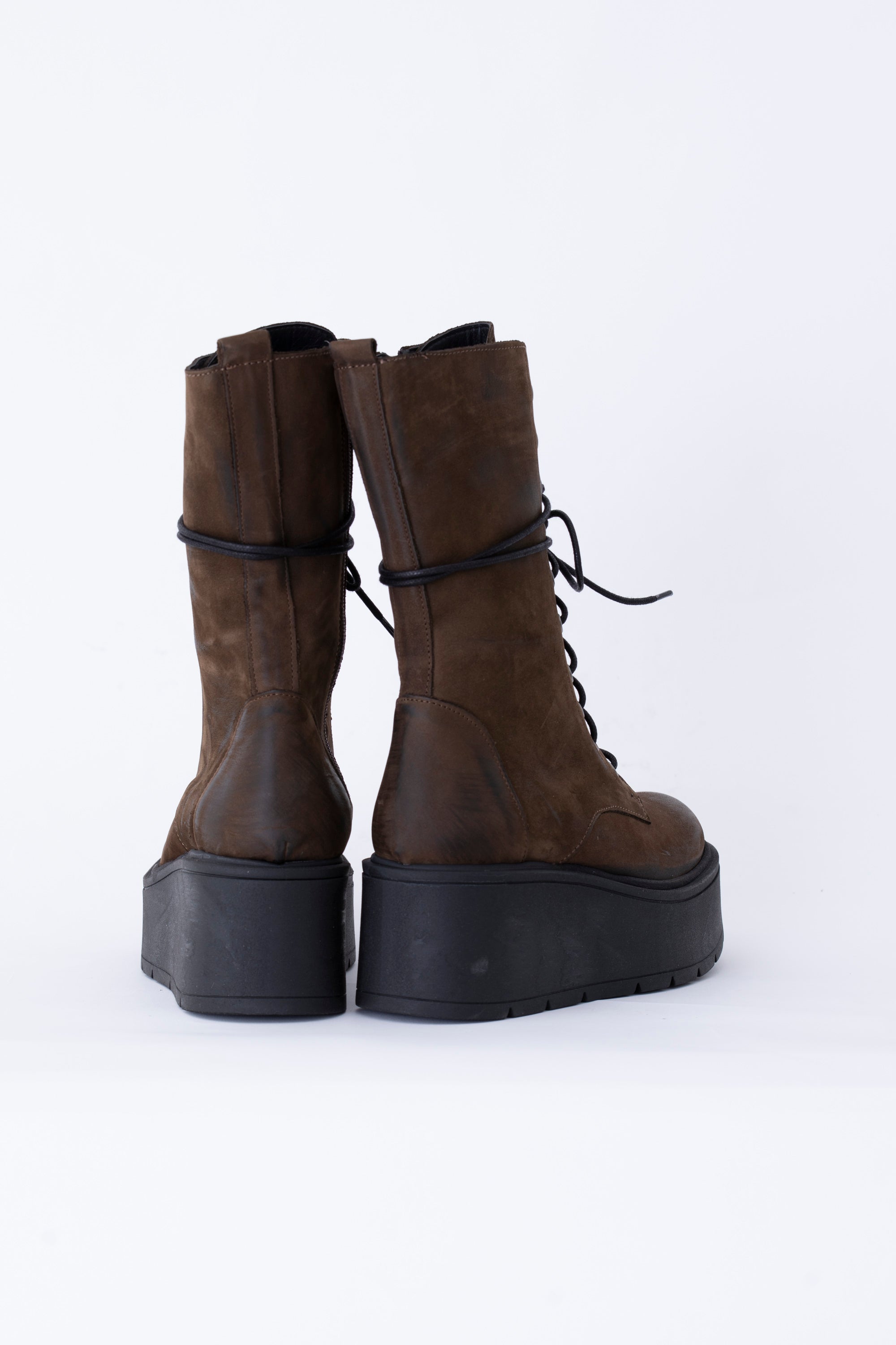 Stivale con risvolto in pelle - FW26