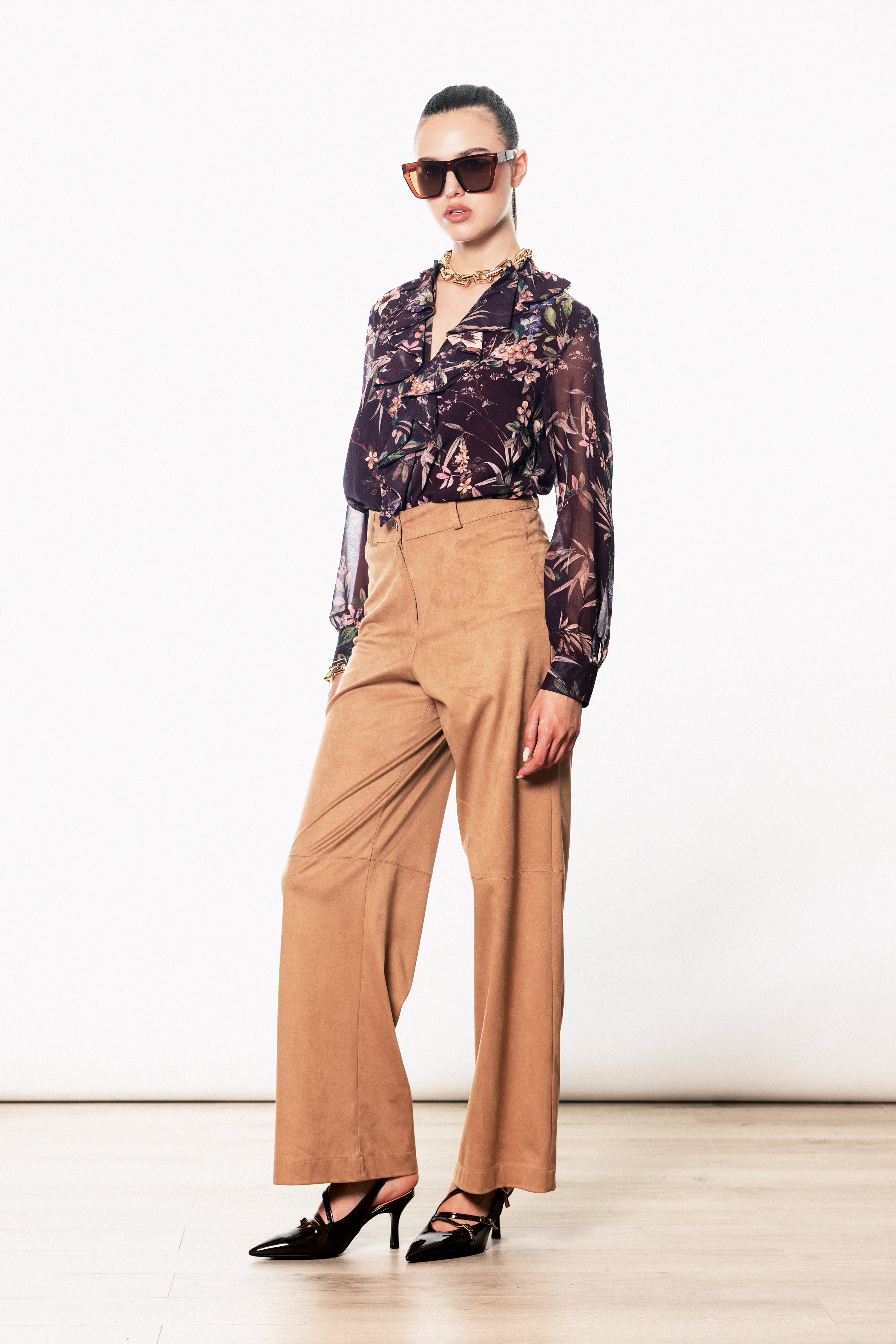 Camicia in georgette fantasia floreale - FW26