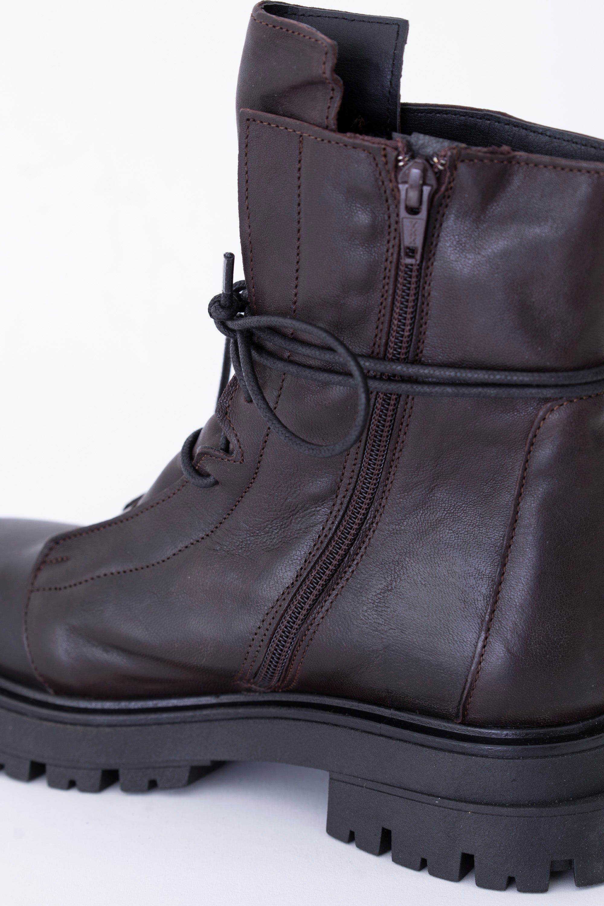 Anfibio basso stringato in pelle - FW26