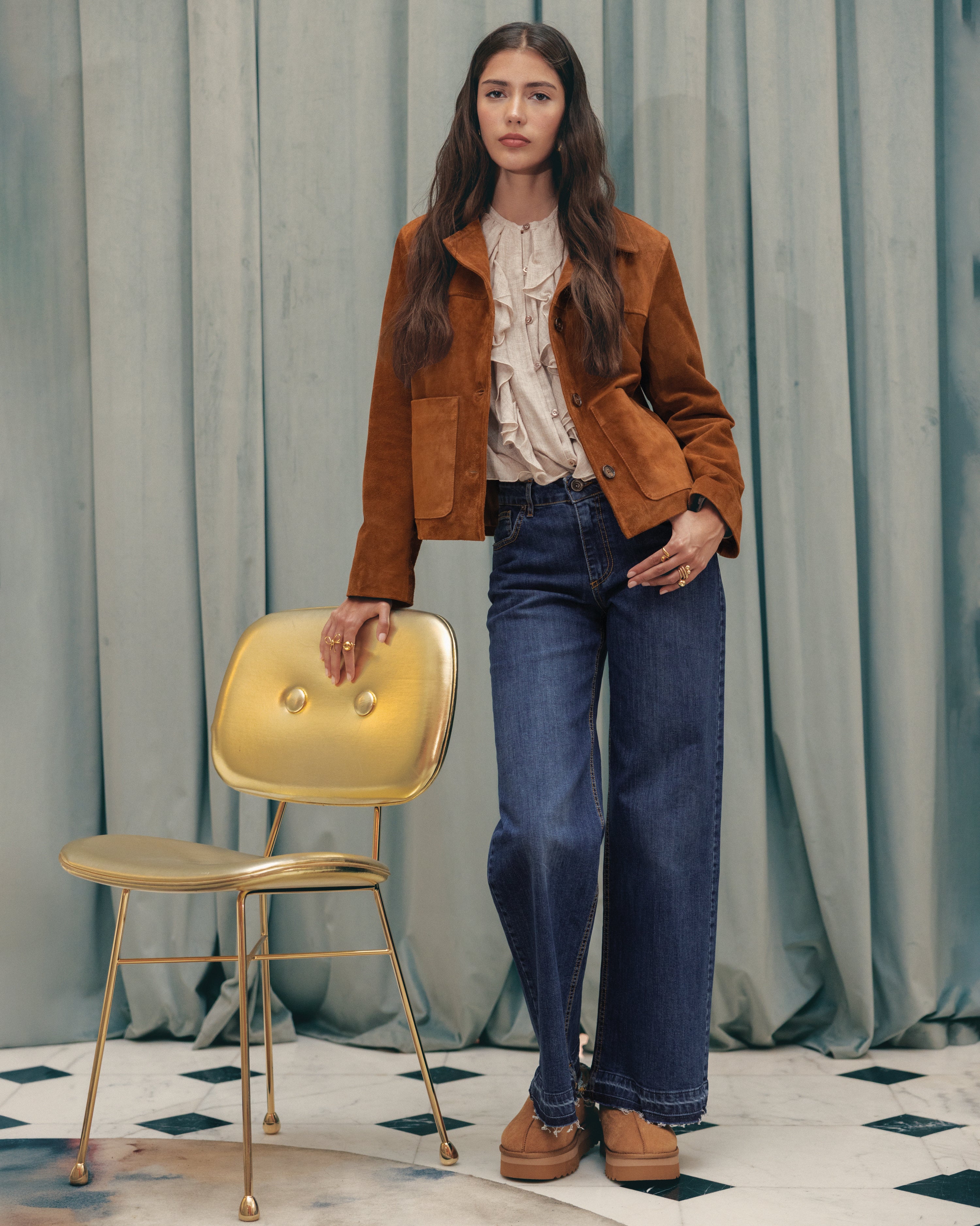 Jeans wide leg con orlo sfrangiato - FW26
