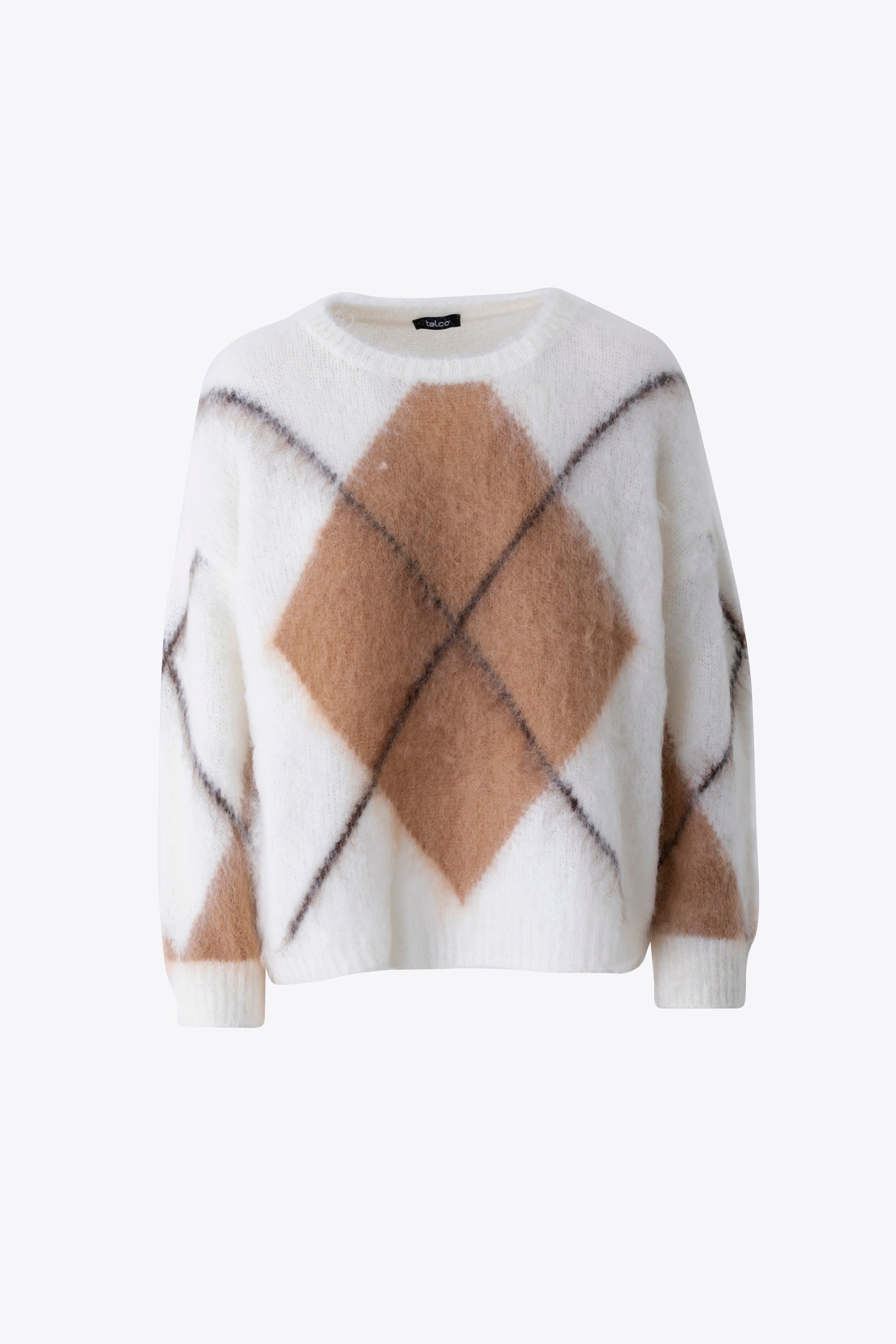 Pullover in misto mohair a quadri - FW26