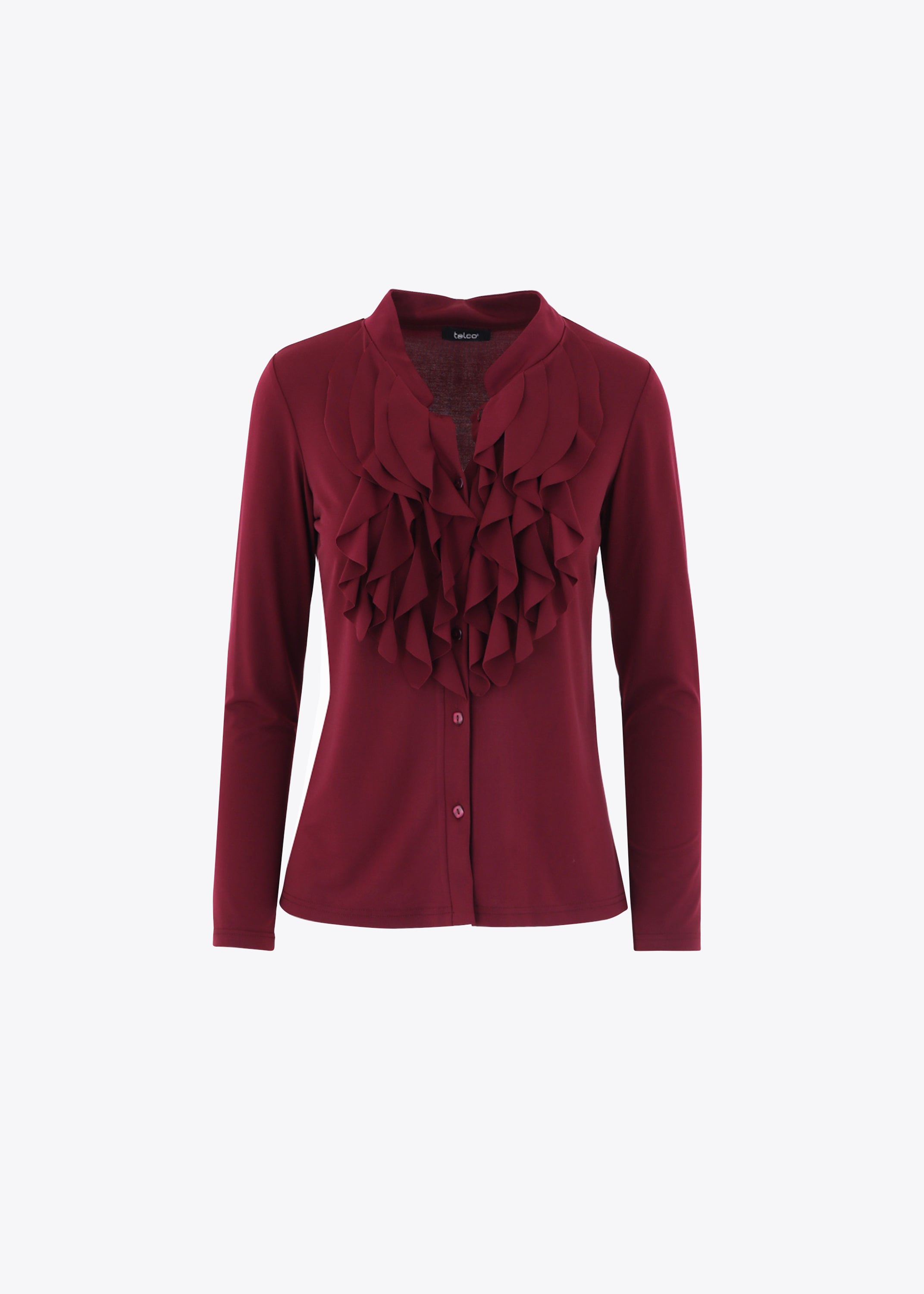 Camicia con rouches in jersey elasticizzato - FW23