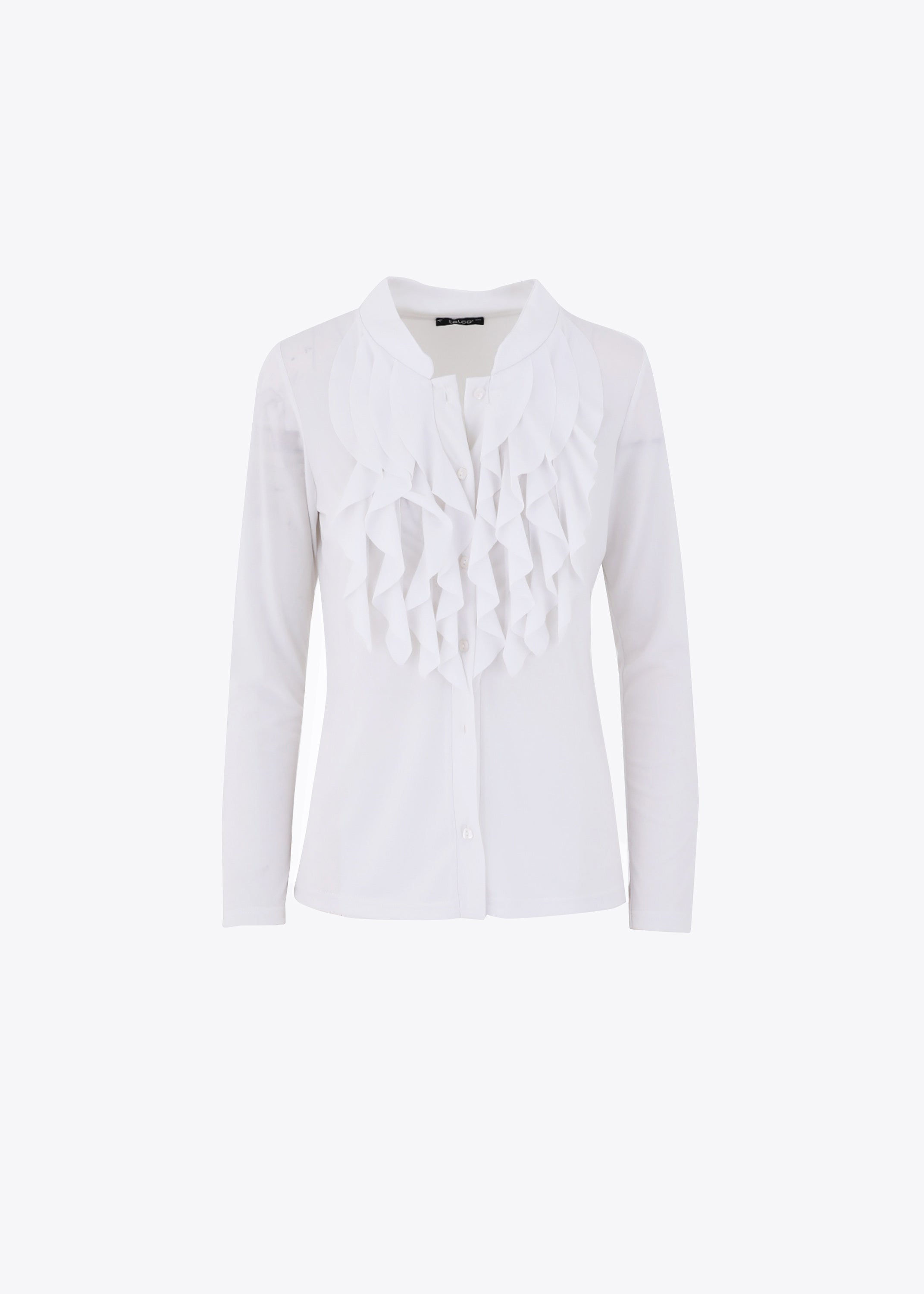 Camicia con rouches in jersey elasticizzato - FW23
