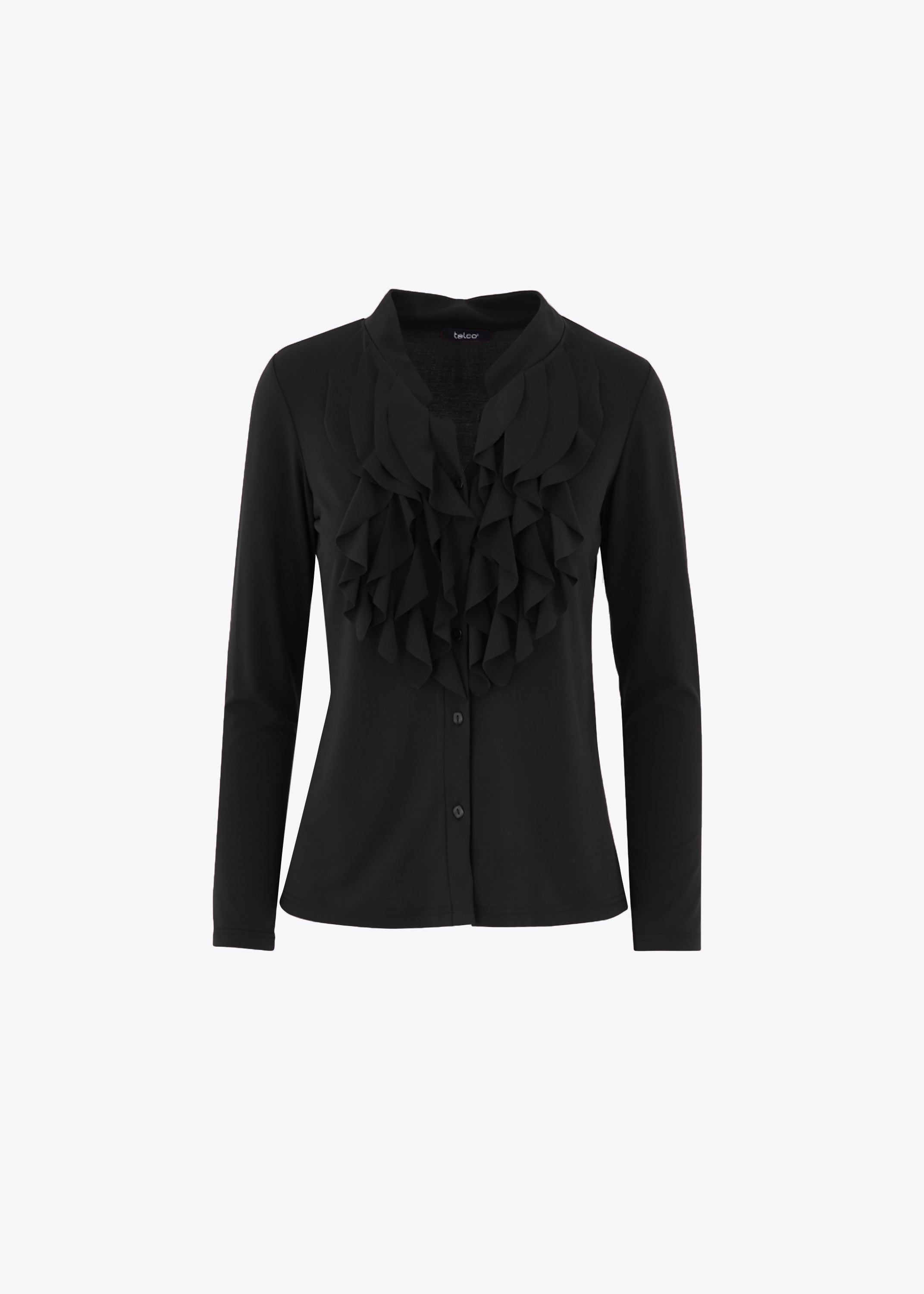 Camicia con rouches in jersey elasticizzato - FW23
