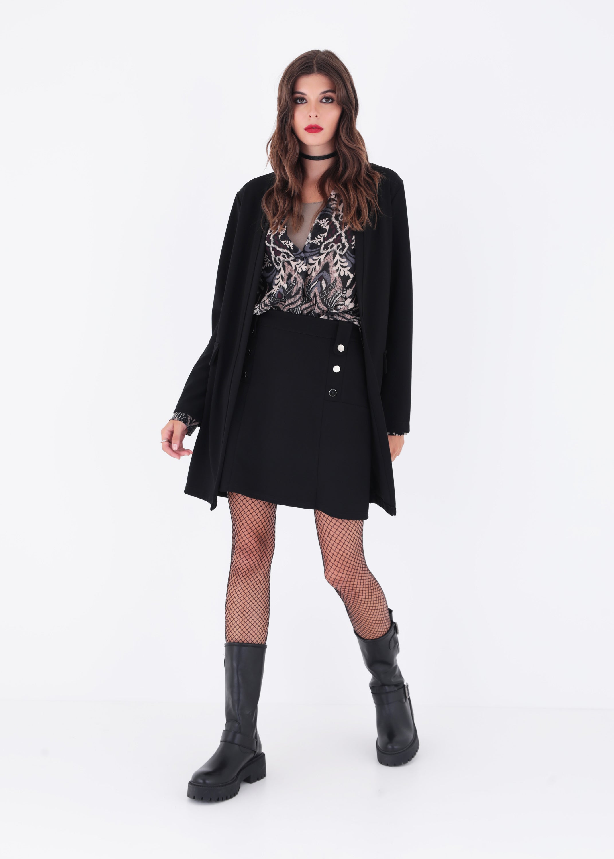 Giacca lunga in scuba crepe - FW23