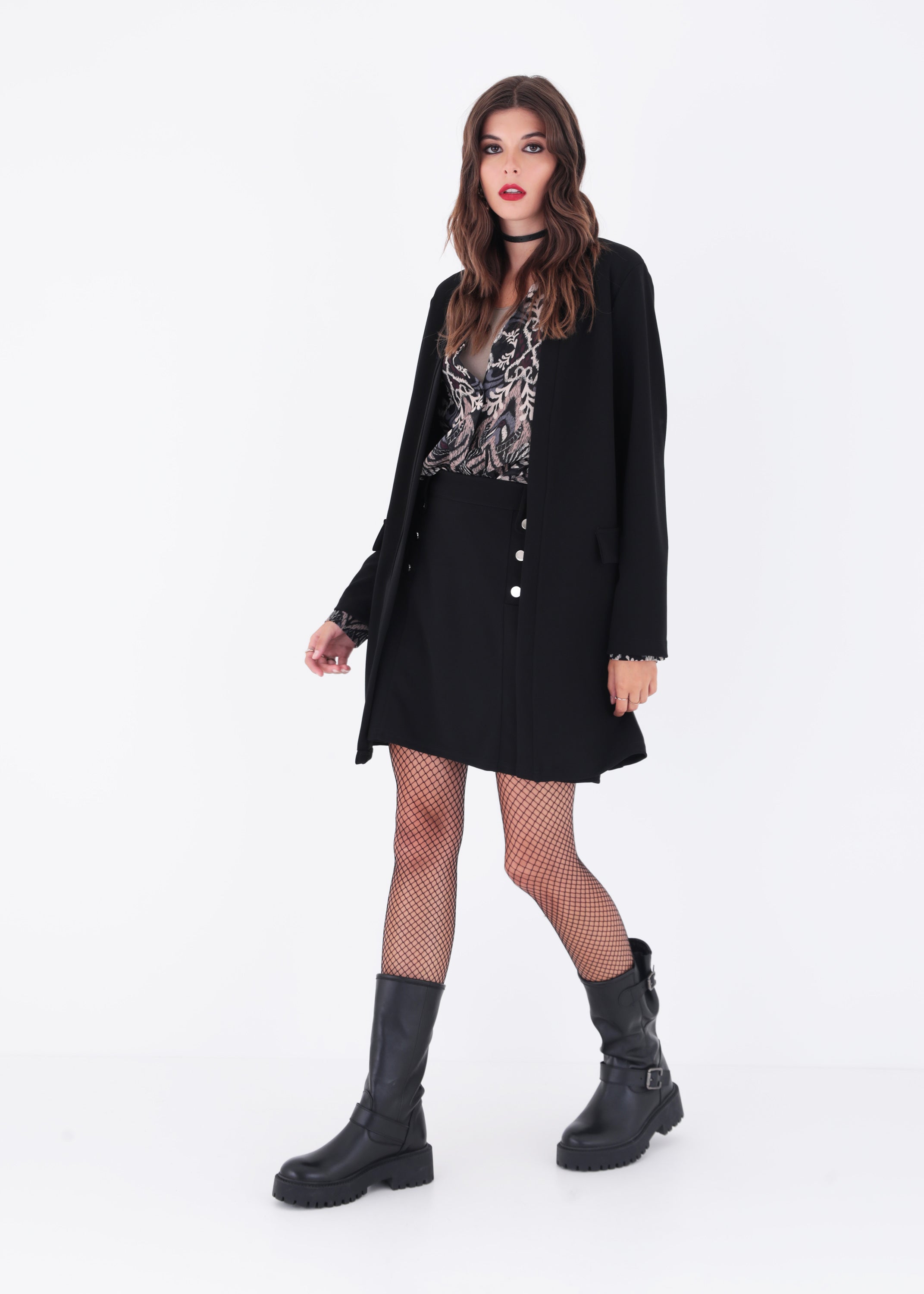 Giacca lunga in scuba crepe - FW23