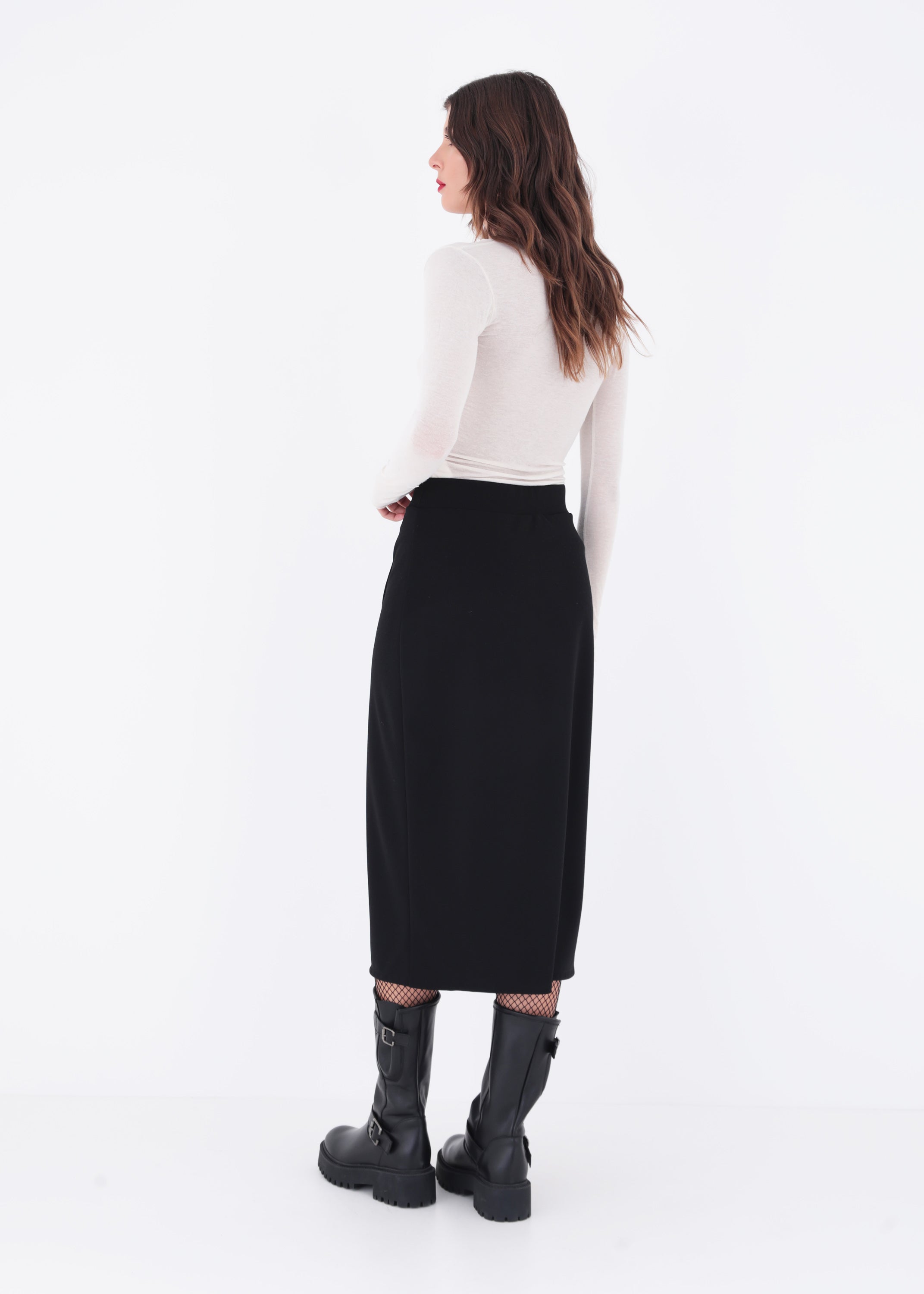 Longuette in scuba crepe con bottoni - FW23