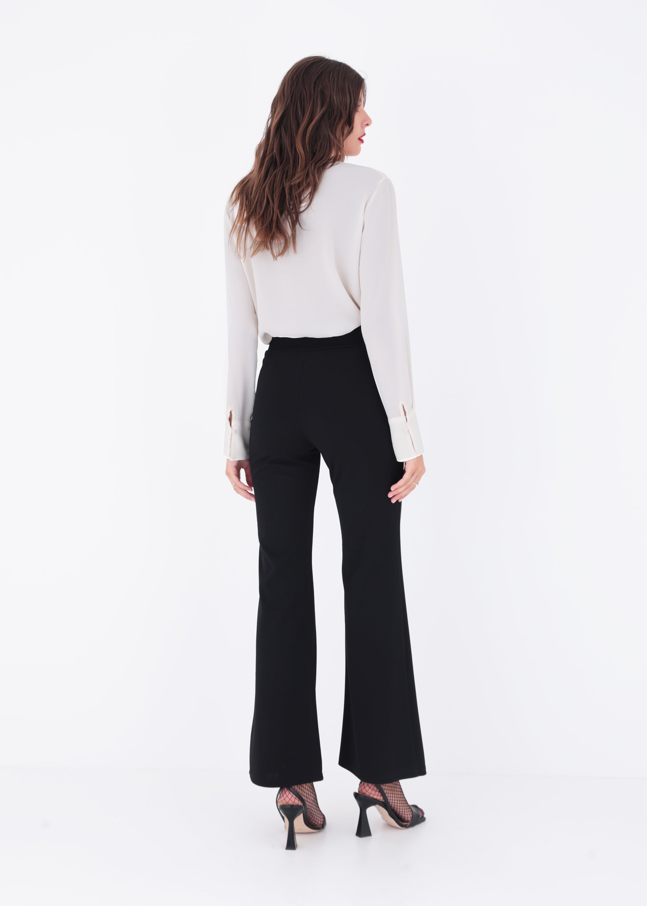 Pantalone a zampa in scuba crepe - FW23