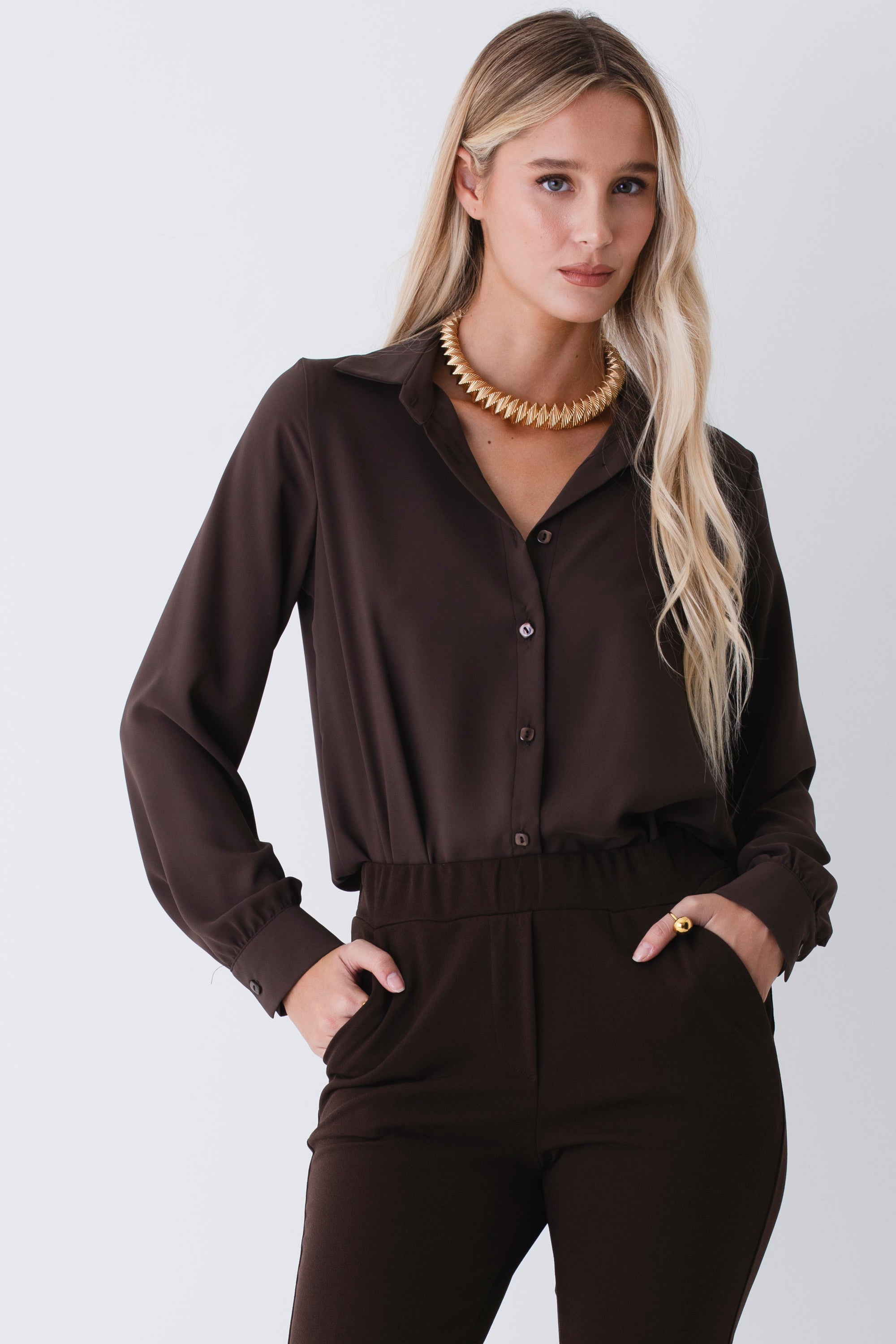Camicia in tessuto effetto seta - FW26