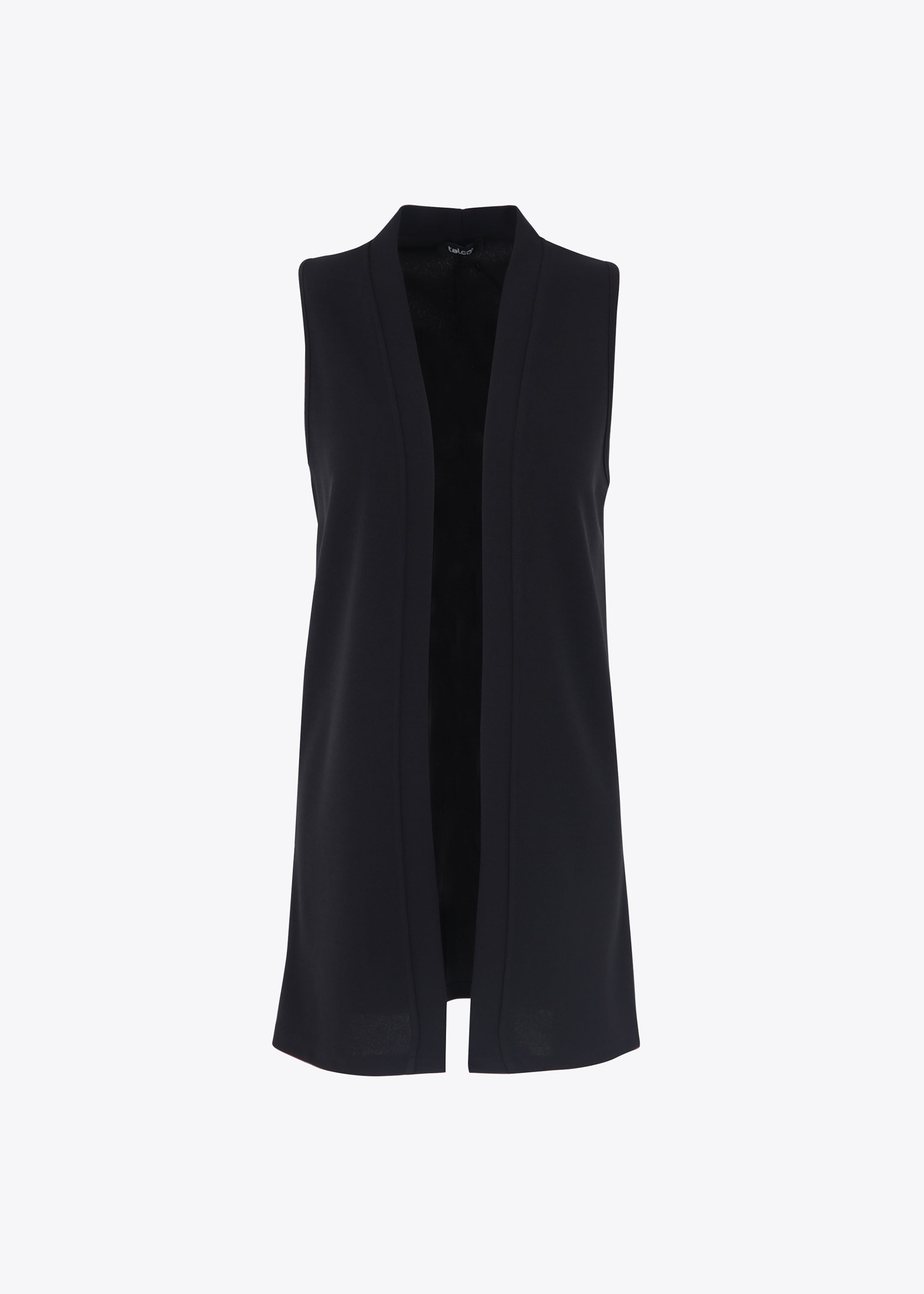 Gilet lungo in scuba crepe con cerniere - FW23