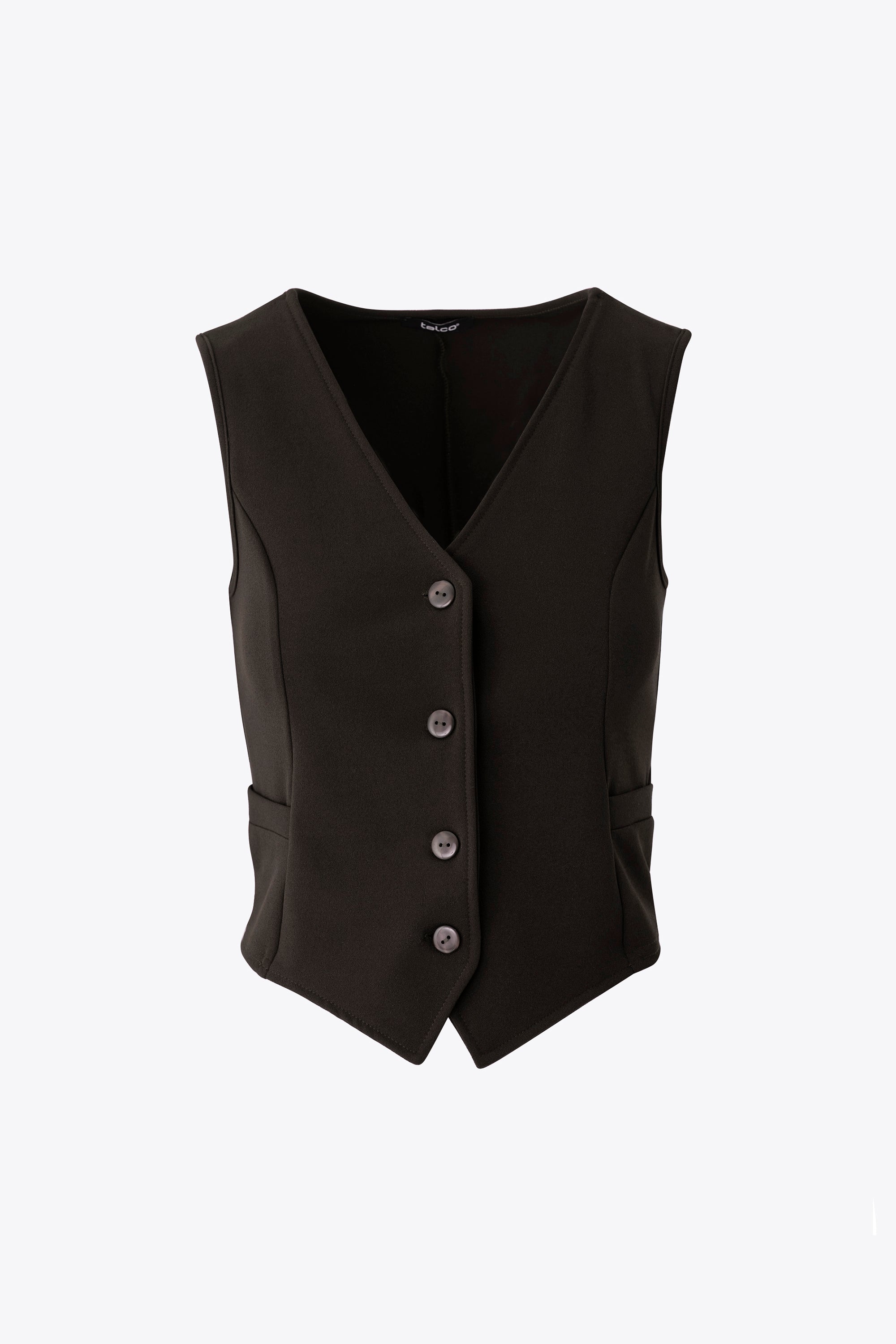 Gilet ad un petto in scuba crepe - FW26
