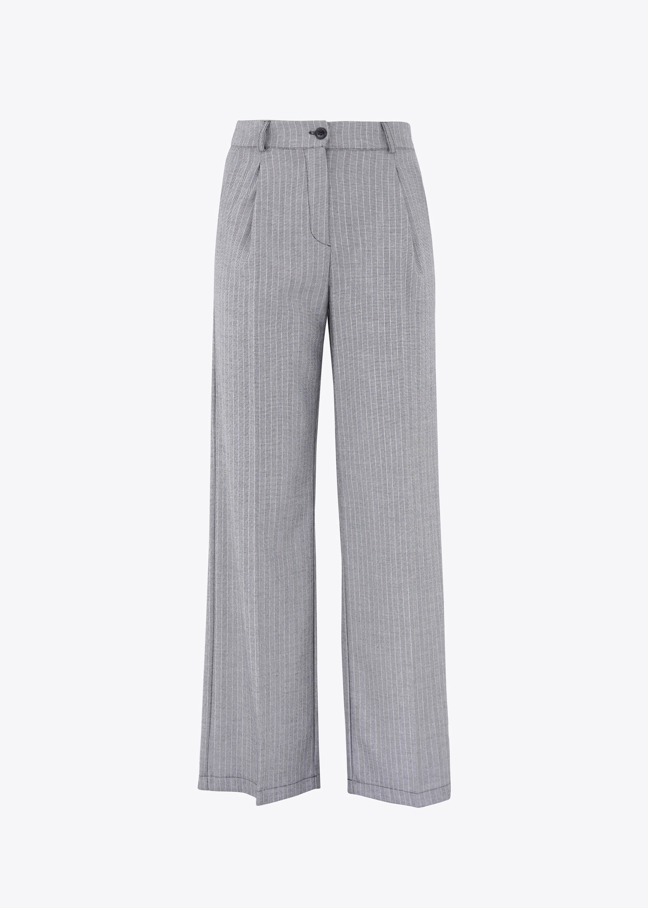 Pantalone palazzo in tessuto spinato - FW23