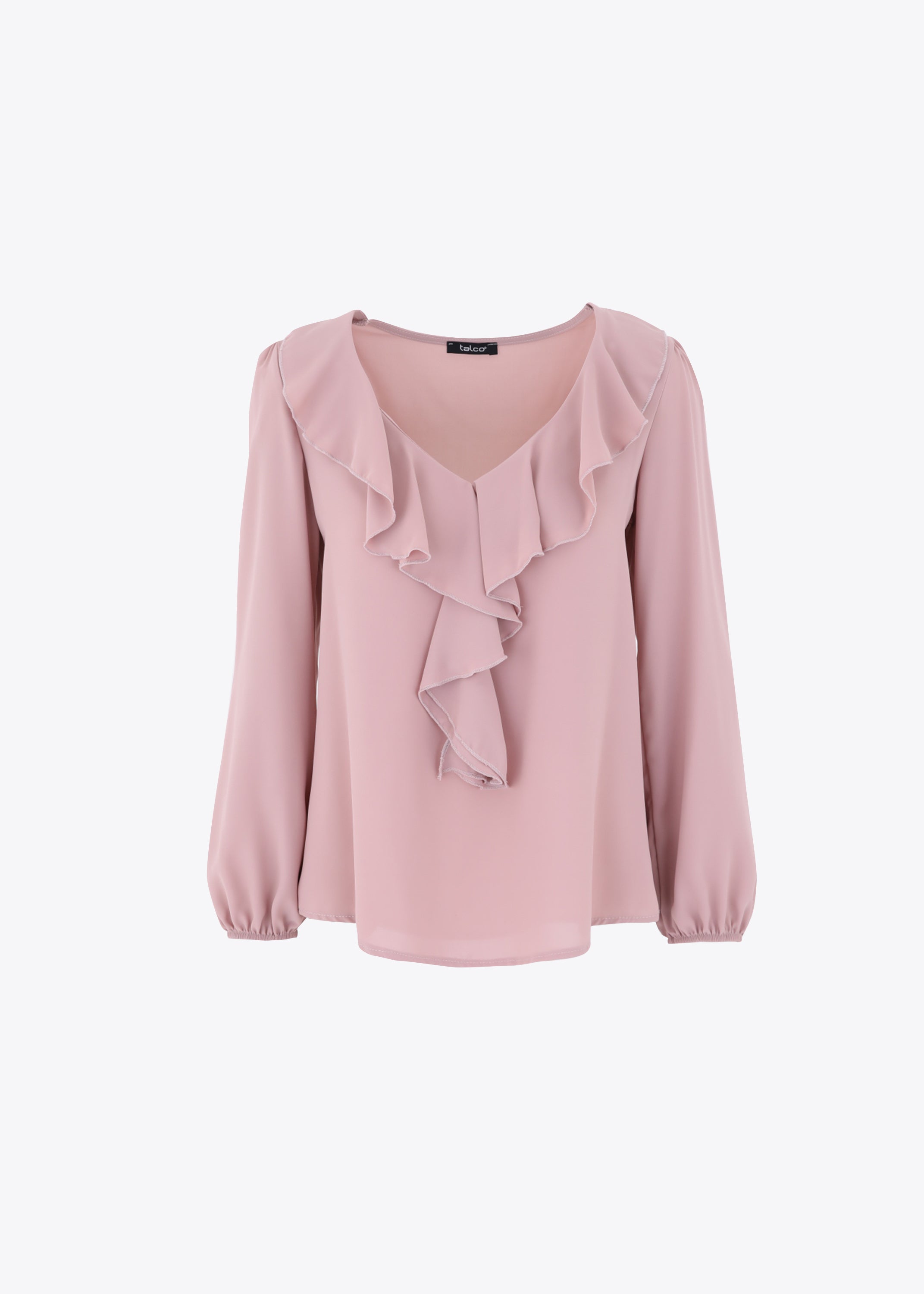 Blusa con rocuhes in mano seta - FW23