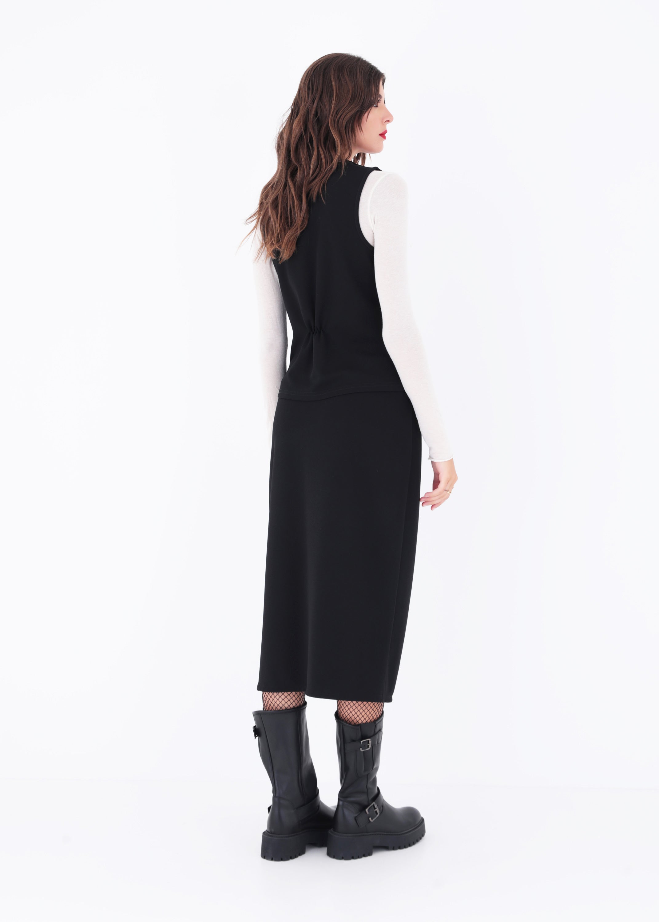 Gilet ad un petto in scuba crepe - FW23