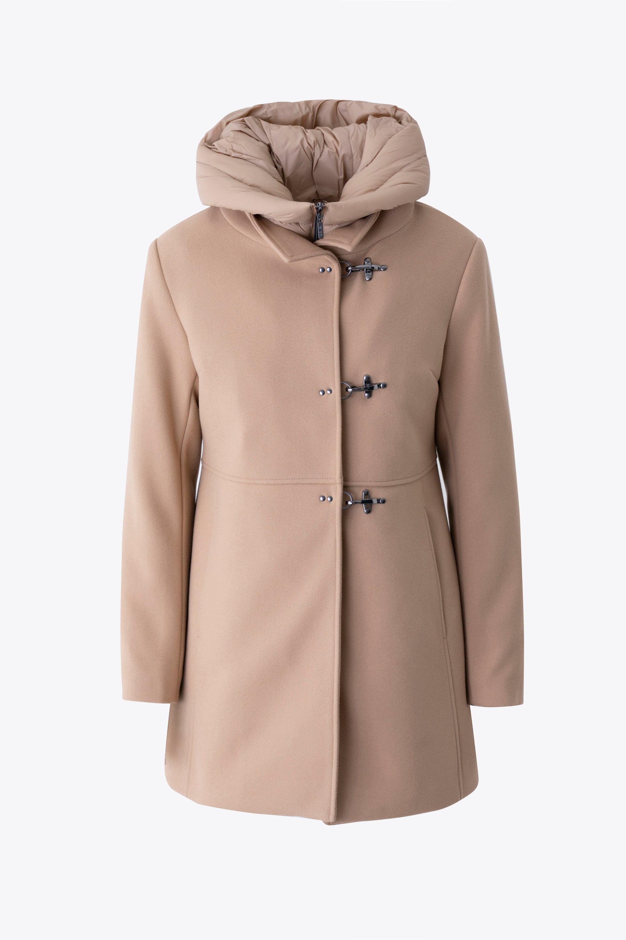 Cappotto corto in panno con inserto imbottito removibile - FW26