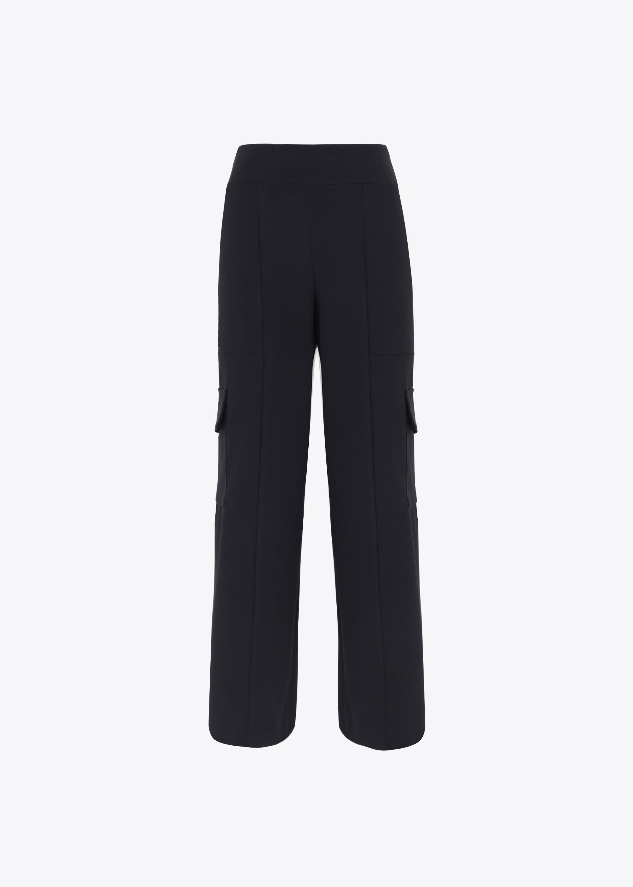 Pantalone cargo palazzo in scuba crepe - FW23