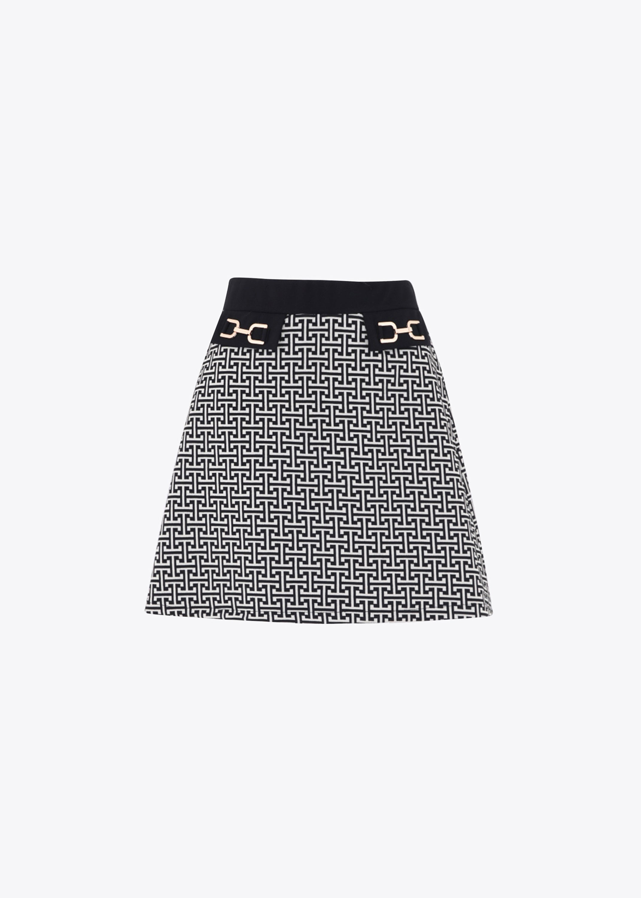 Mini gonna in jacquard geometrico - FW23