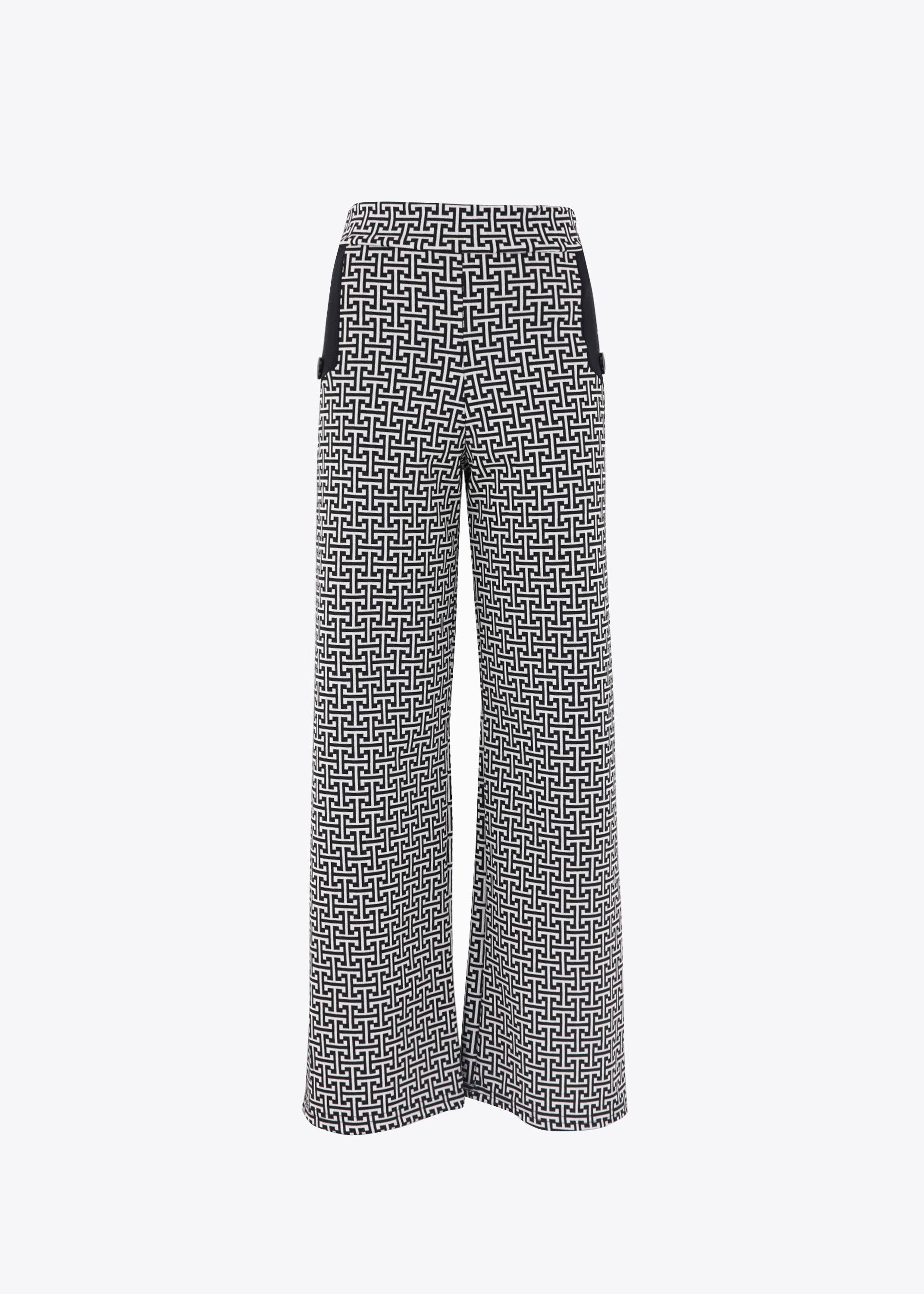 Pantalone palazzo in jacquard geometrico - FW23