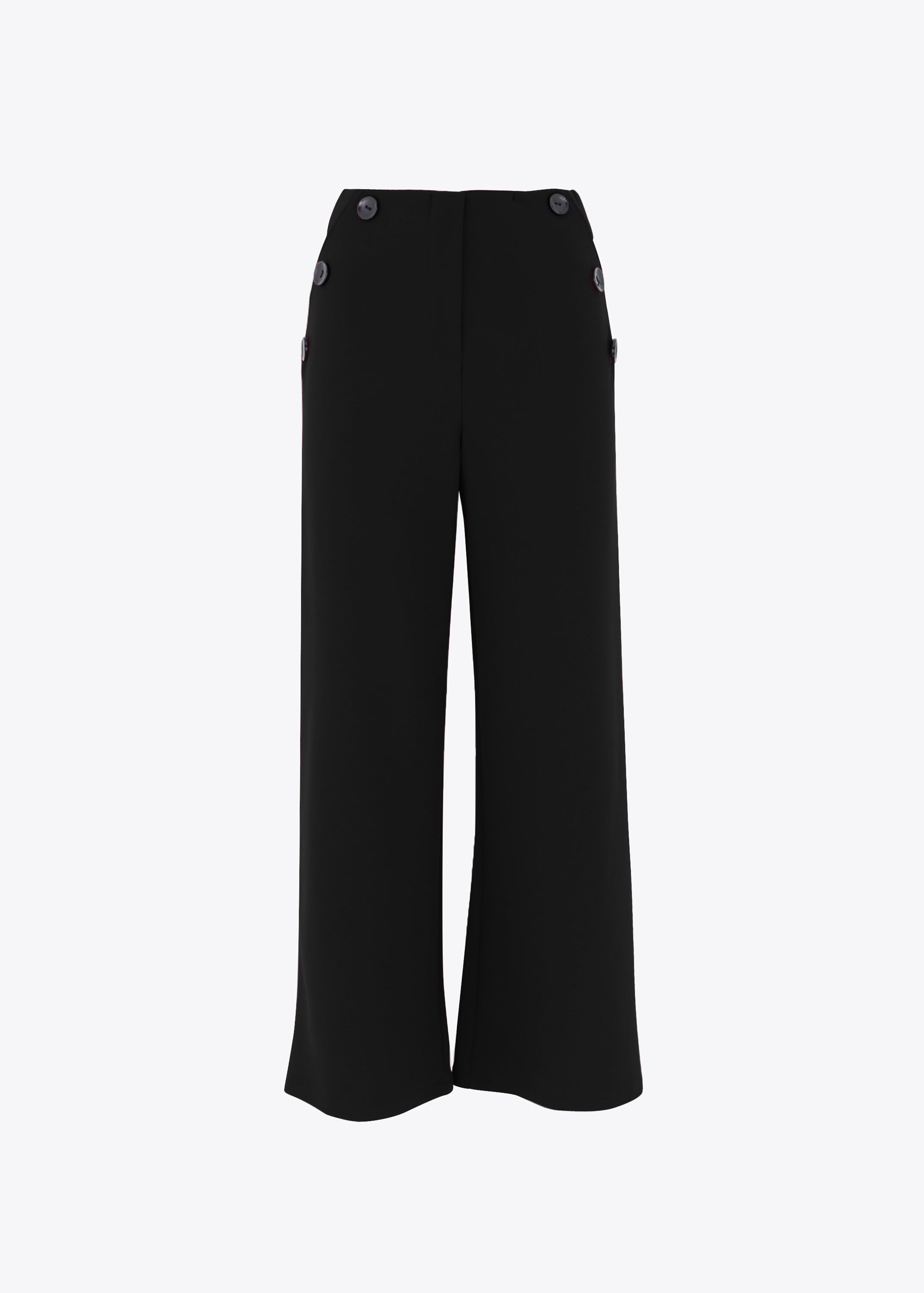 Pantalone palazzo con bottoni in scuba crepe - FW23