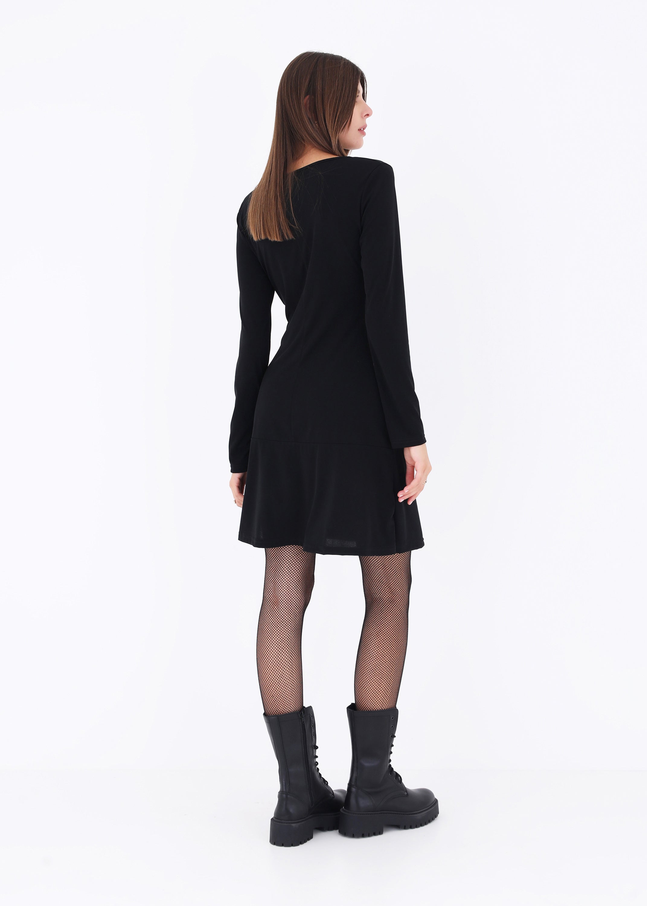 Abito corto in jersey con cerniera - FW23