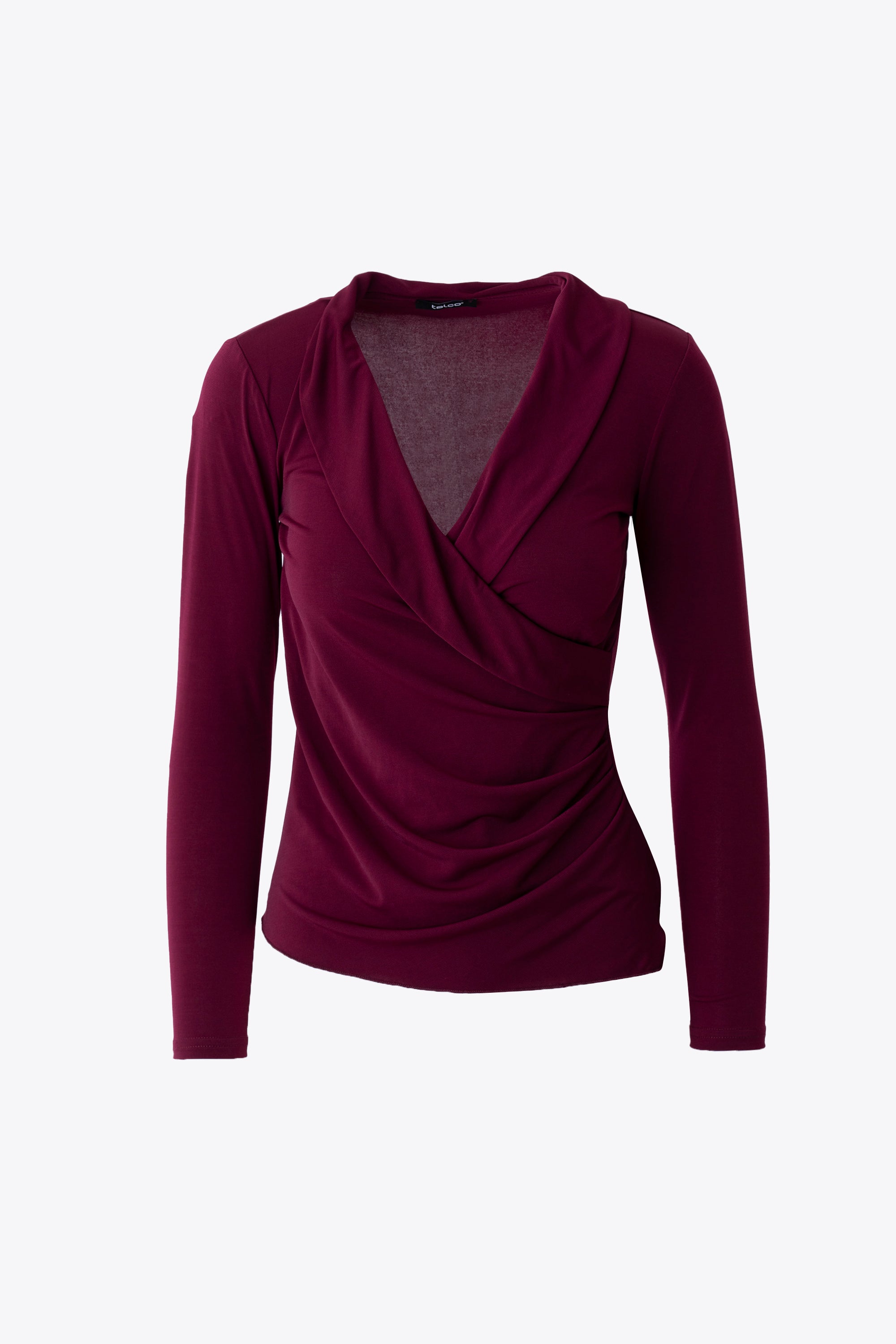 Blusa ad incrocio in jersey elasticizzato - FW26