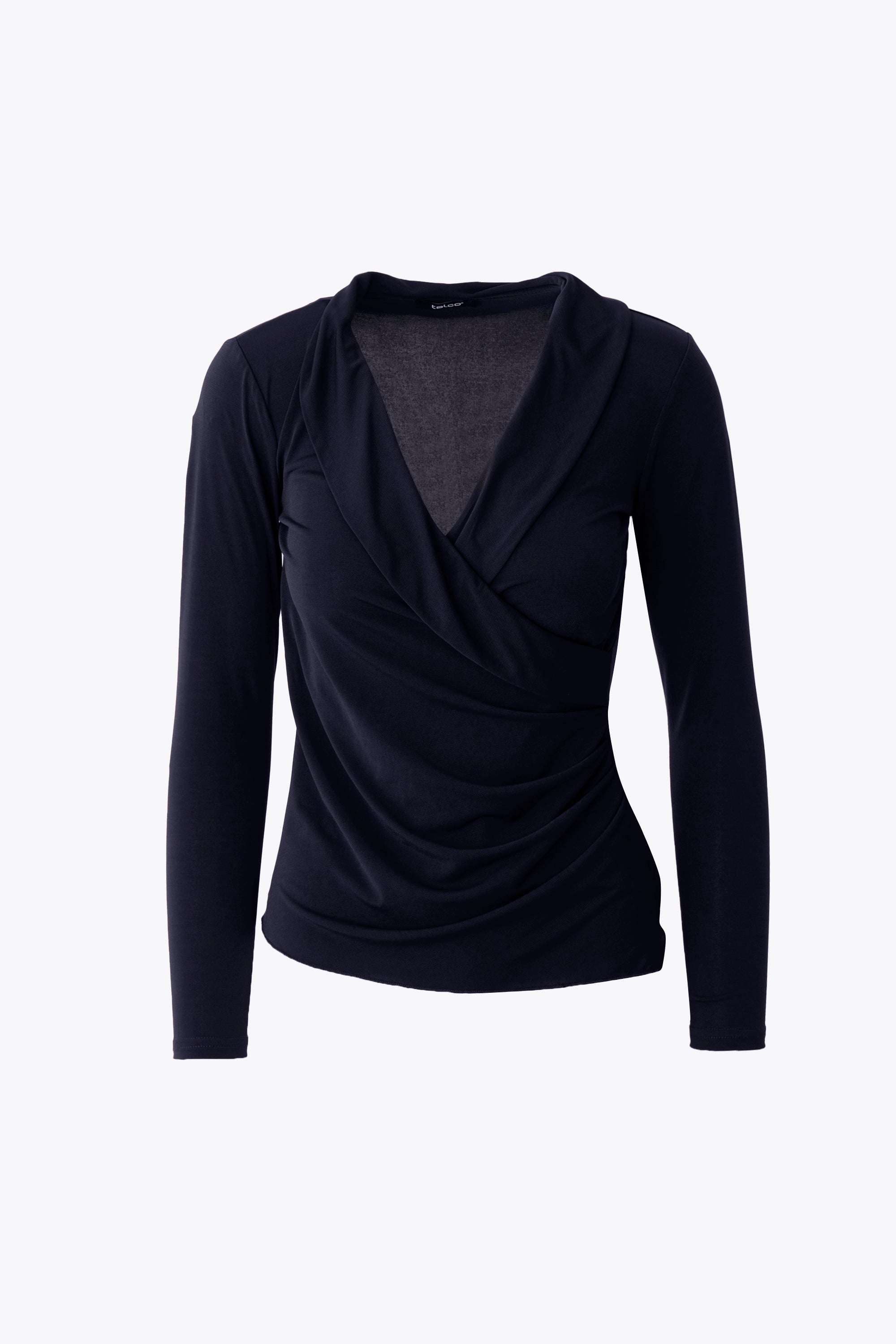 Blusa ad incrocio in jersey elasticizzato - FW26