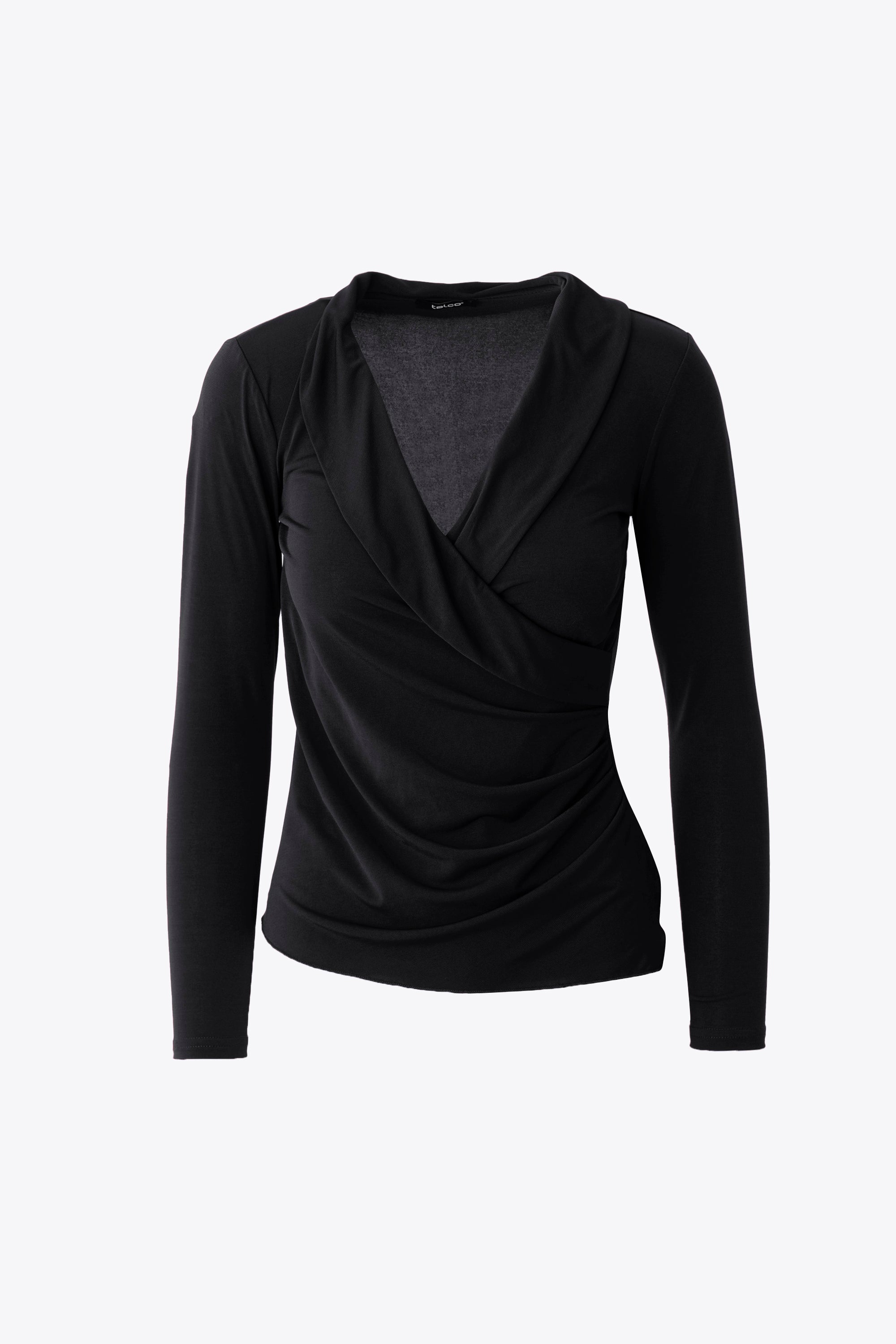Blusa ad incrocio in jersey elasticizzato - FW26