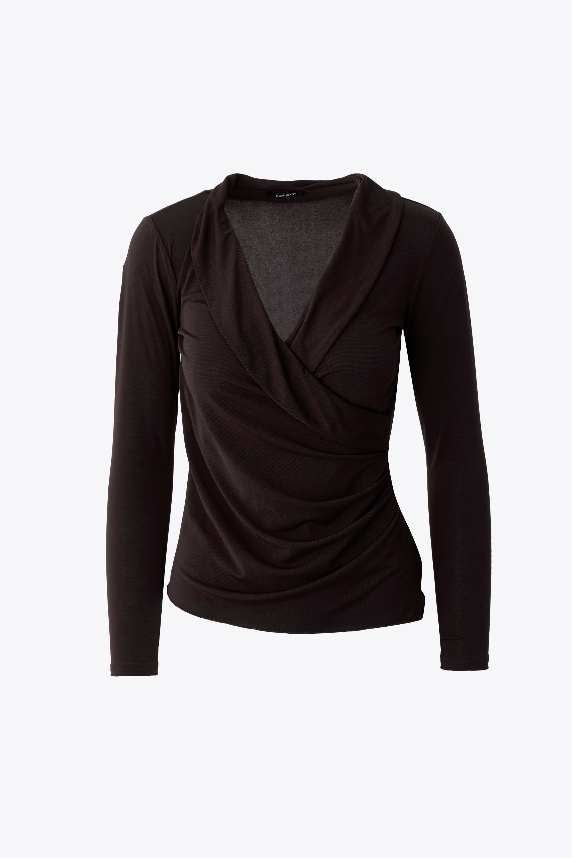 Blusa ad incrocio in jersey elasticizzato - FW26