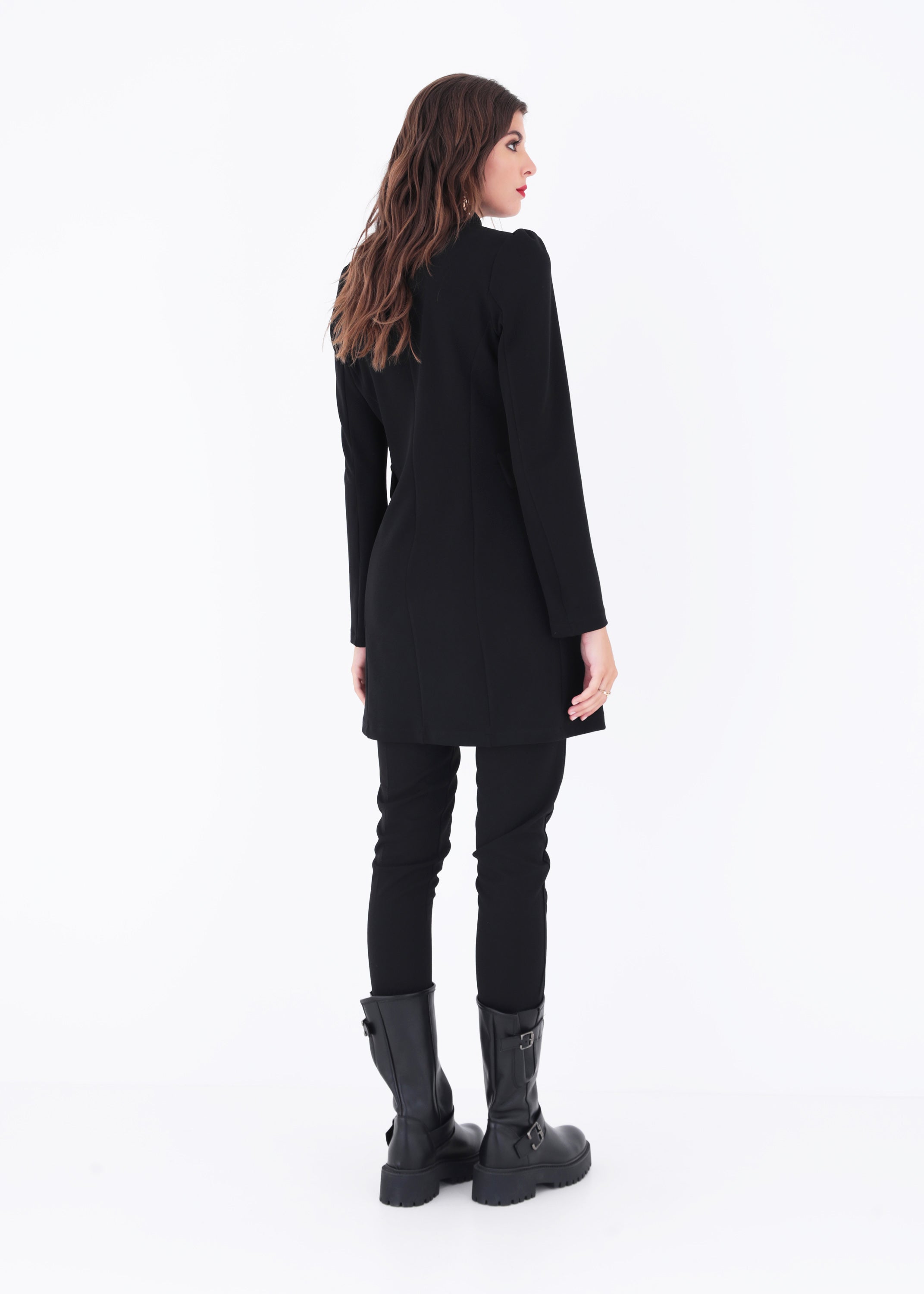 Giacca in scuba crepe con bottoni applicati - FW23