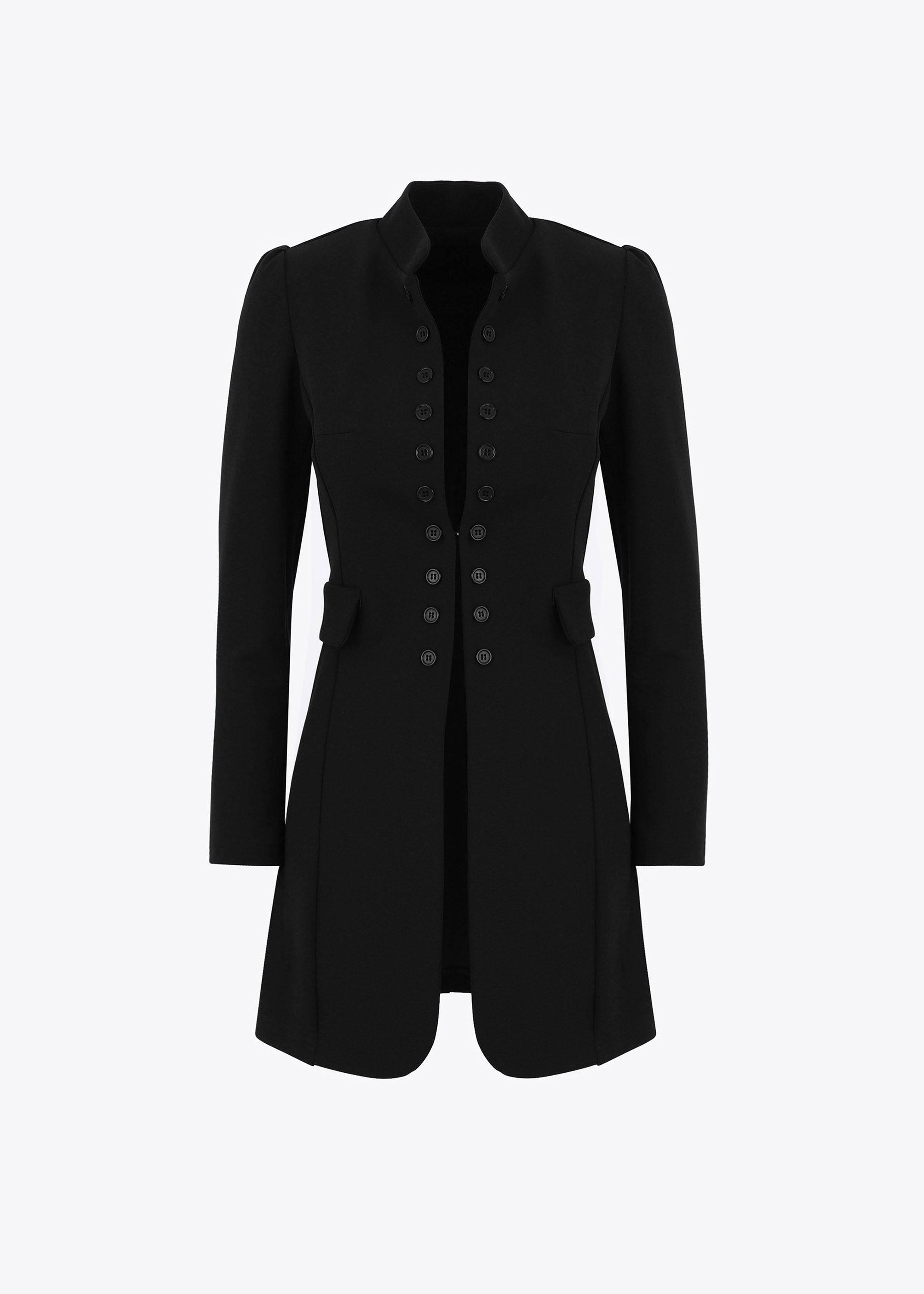 Giacca in scuba crepe con bottoni applicati - FW23