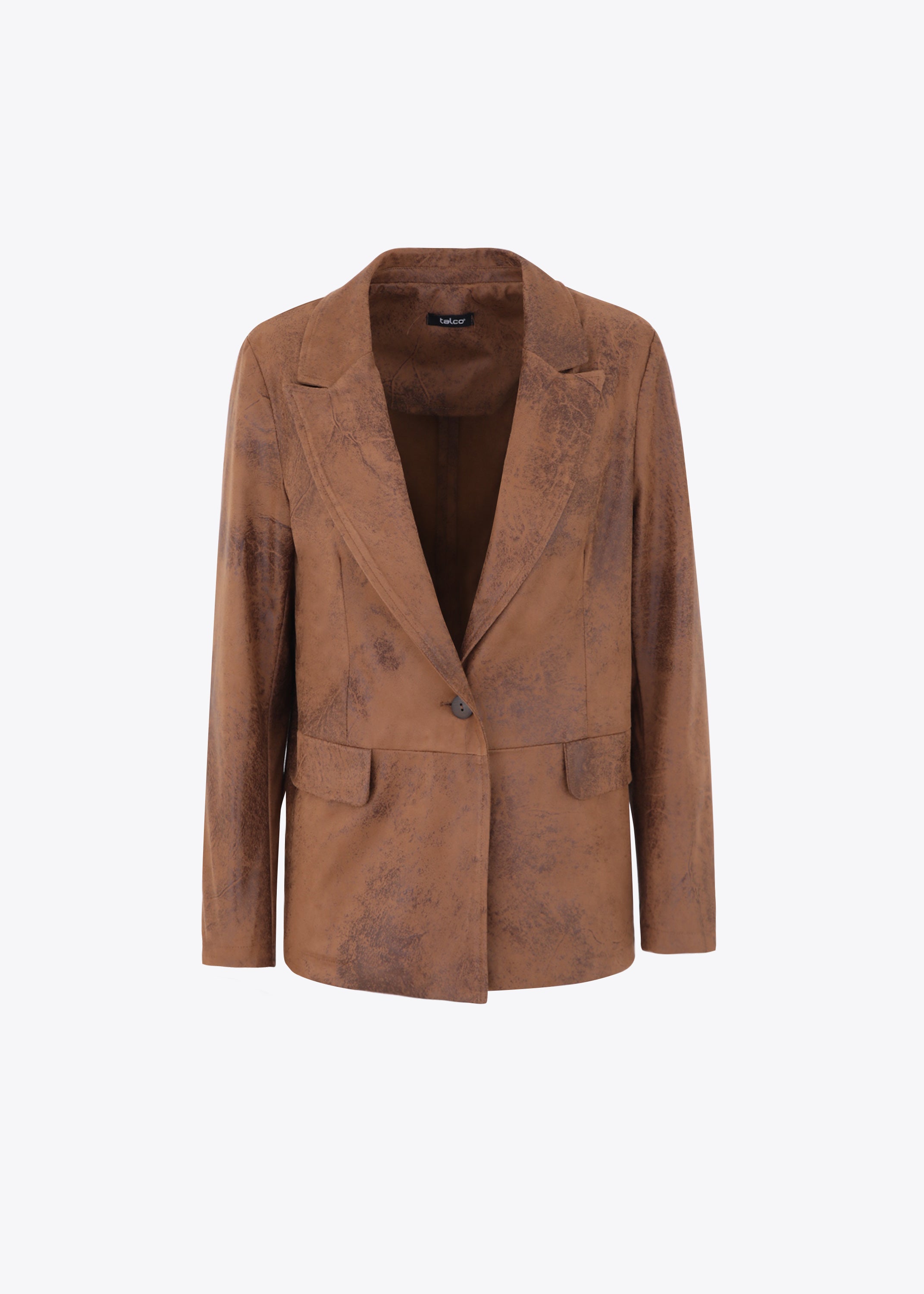 Blazer ad un petto in ecopelle vintage - FW23