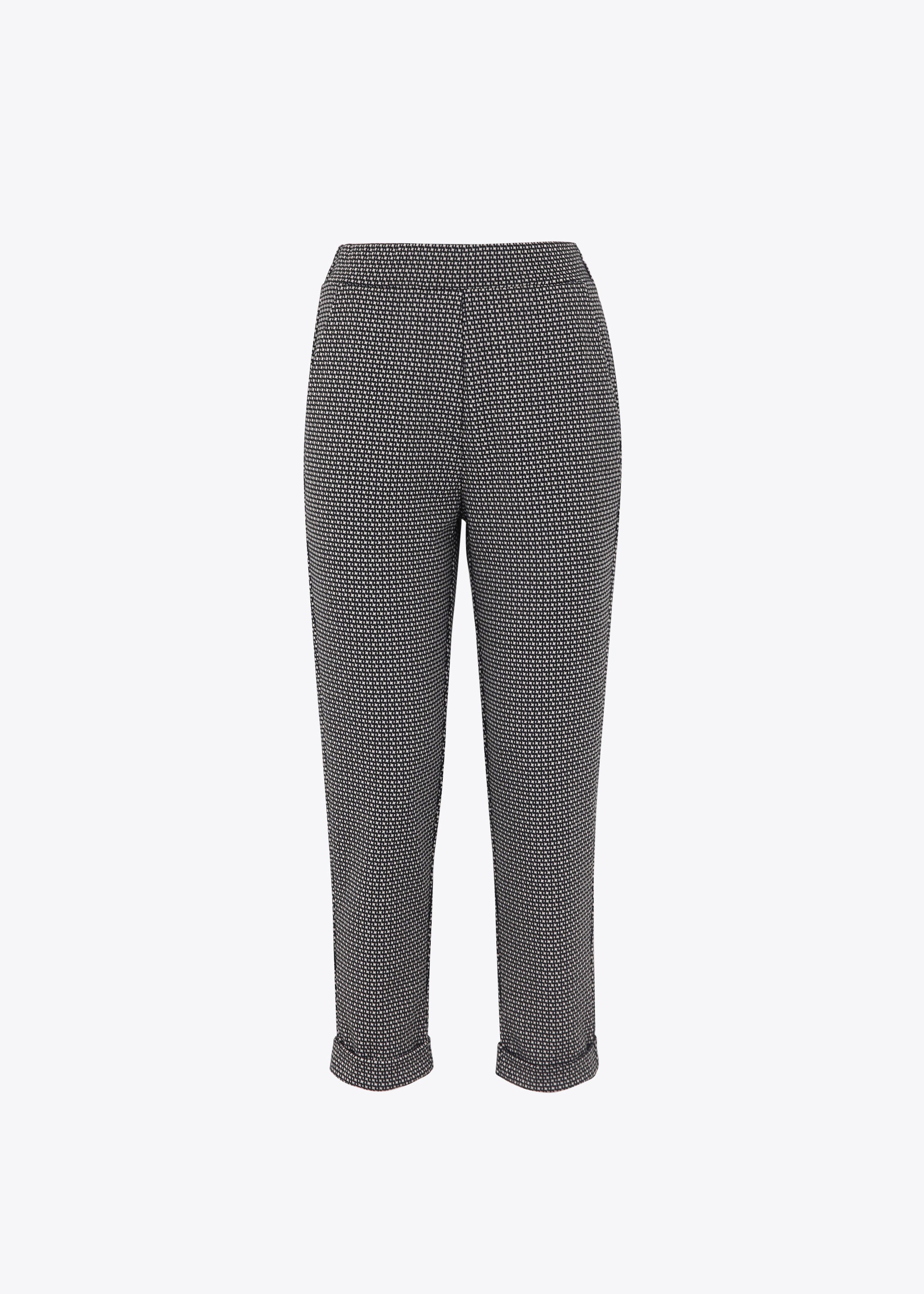 Pantalone dritto in tessuto jacquard elasticizzato - FW23