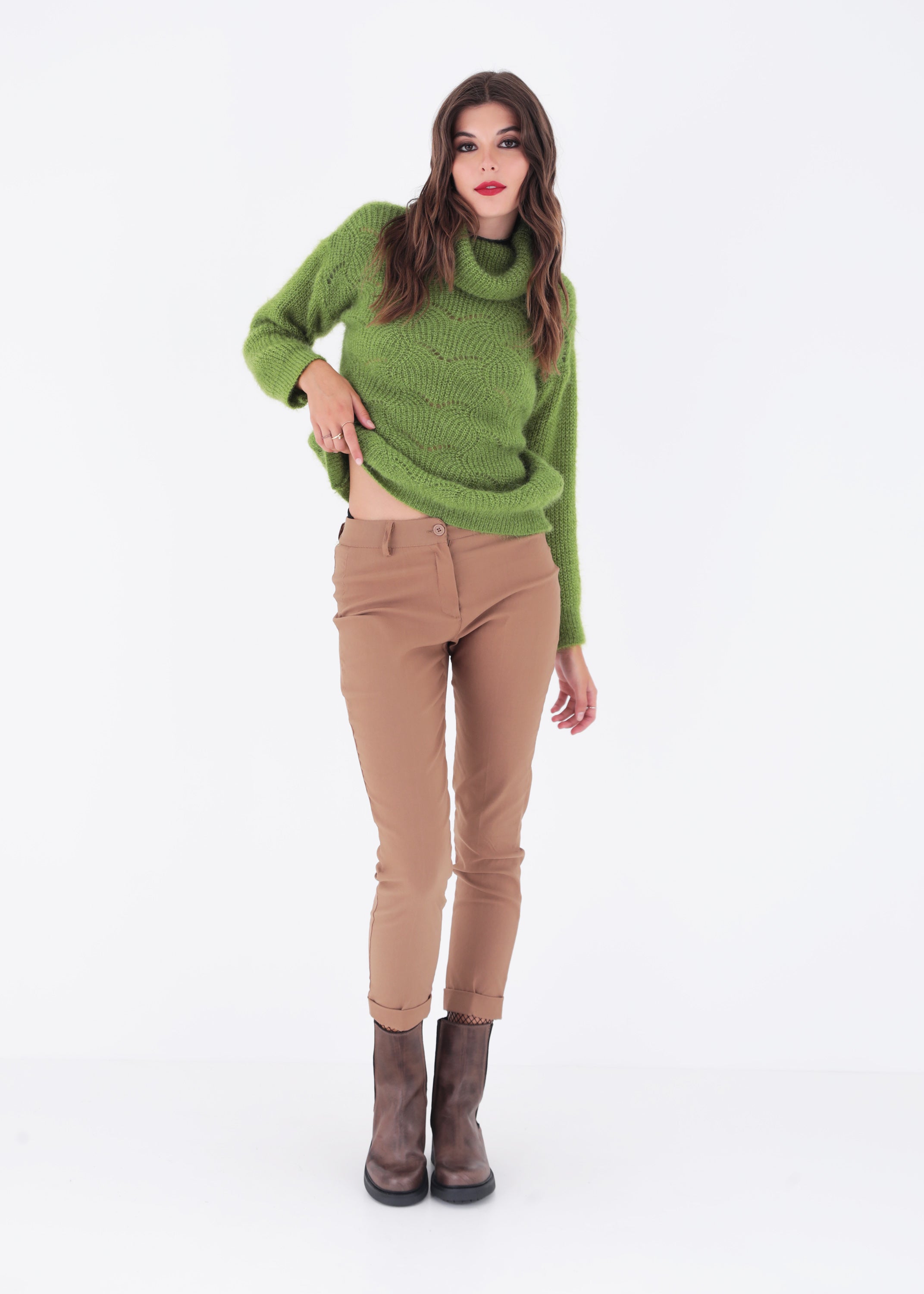 Pantalone dritto in bengalina stretch - FW23