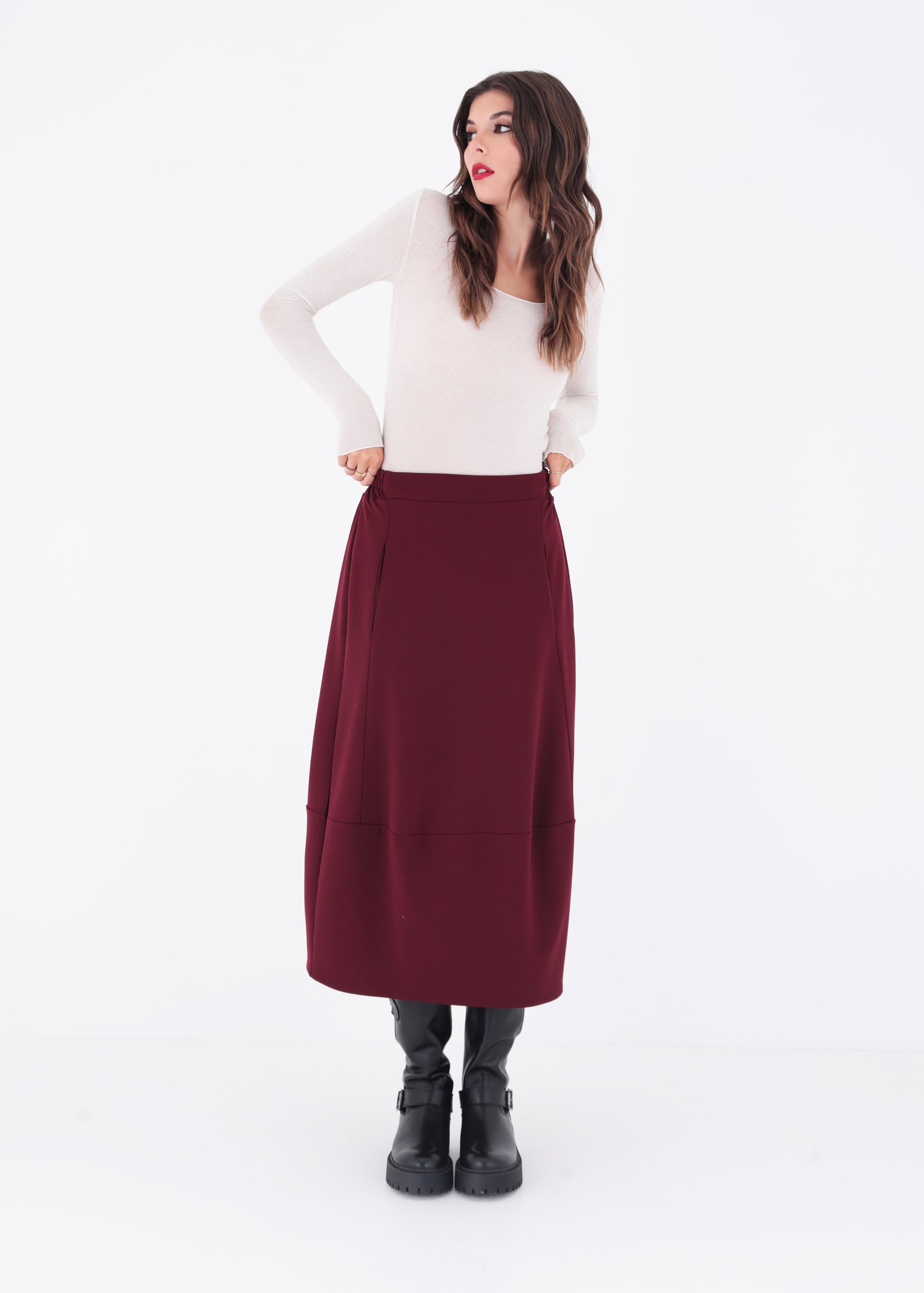 Gonna ovetto in scuba crepe - FW23