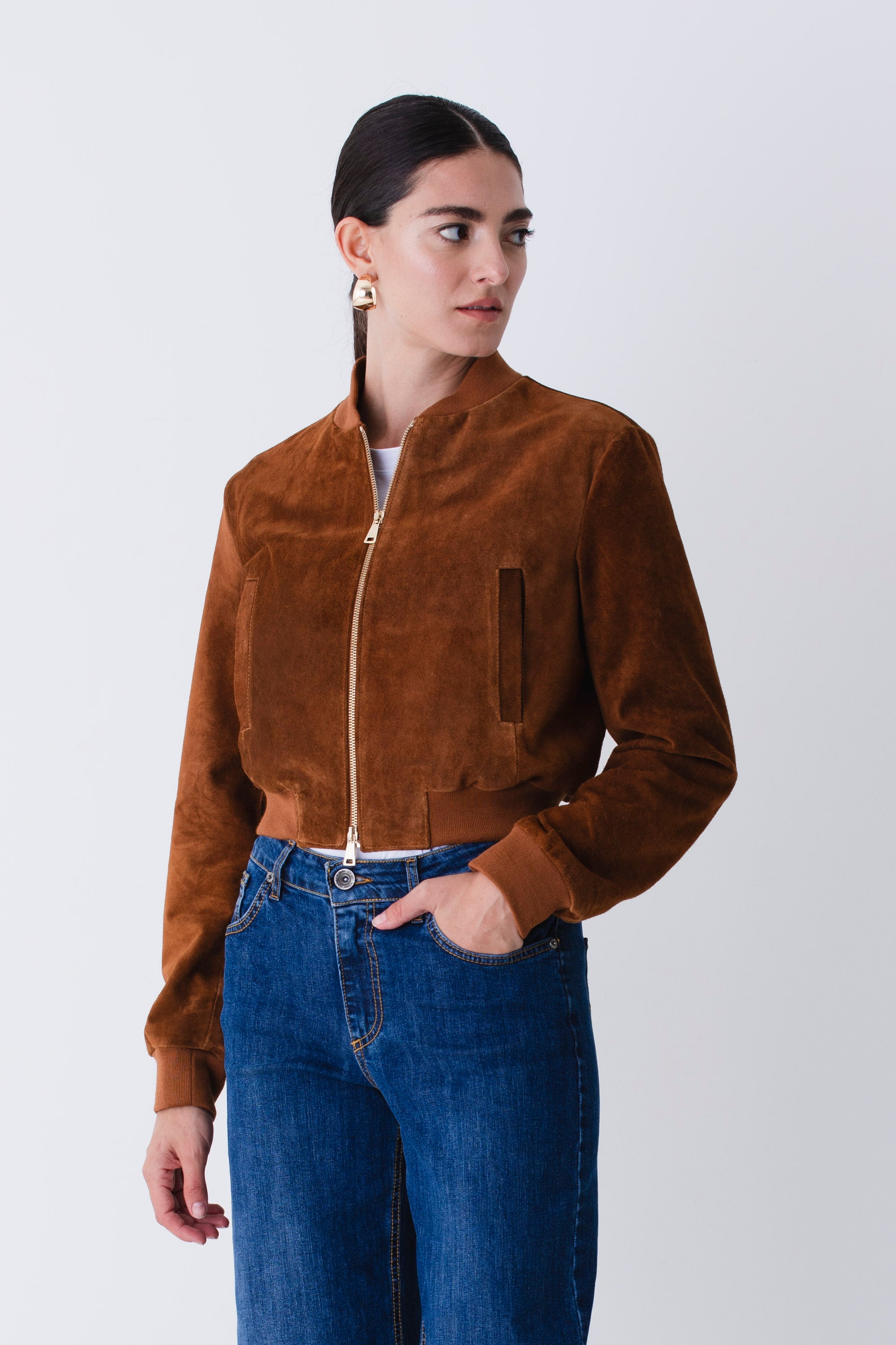 Giacca bomber in suede - FW26