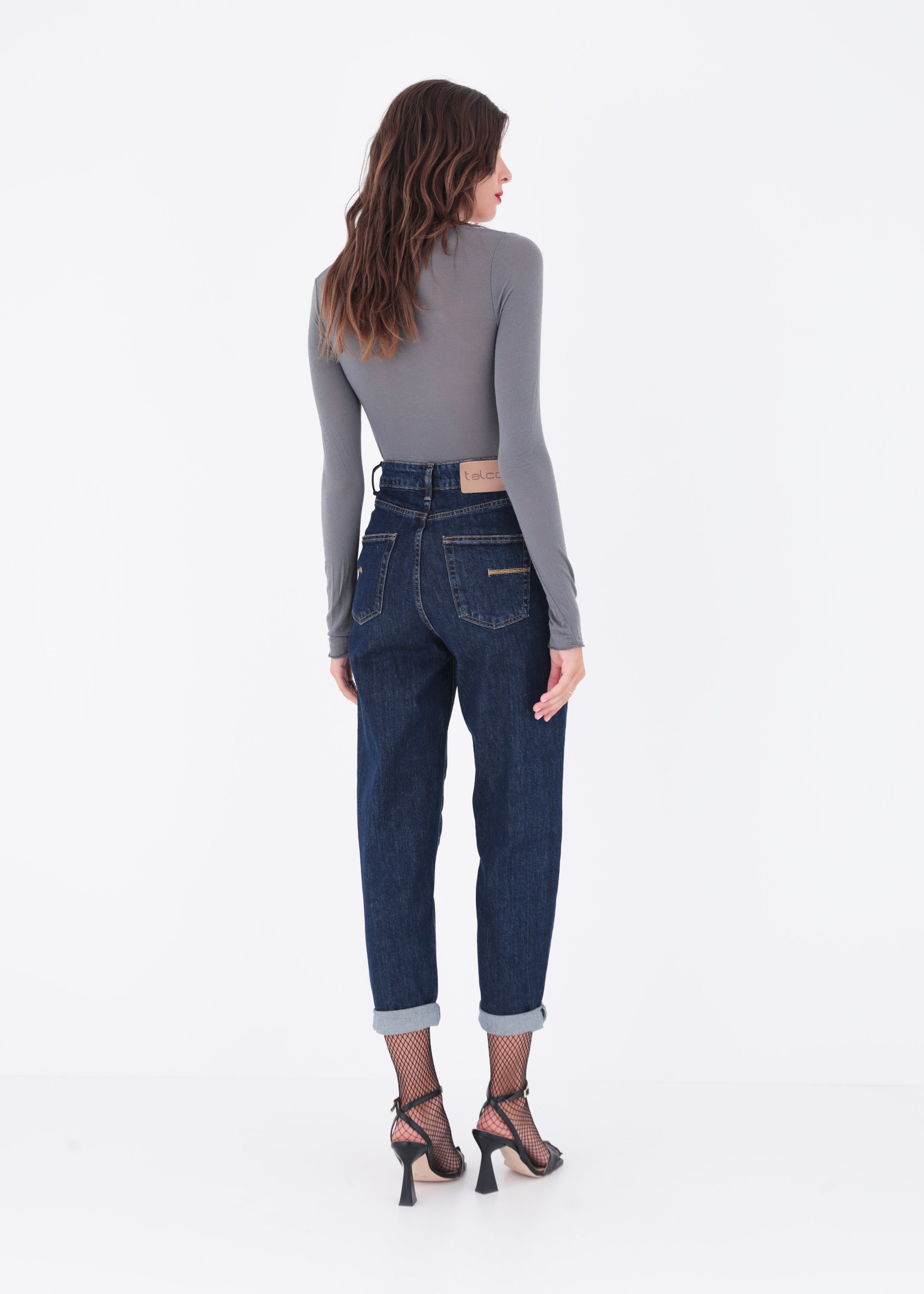 Jeans mom fit in cotone - FW23