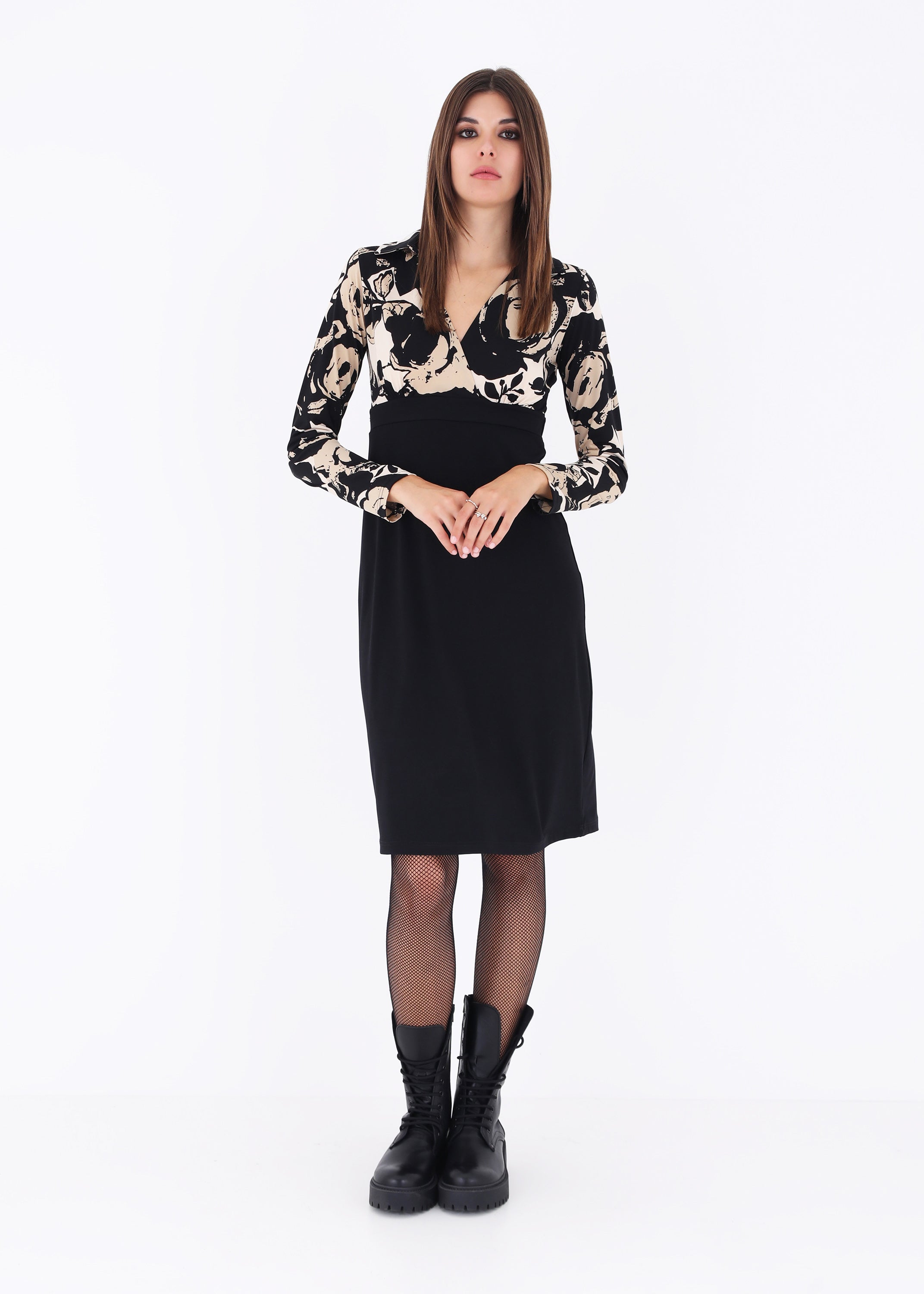 Abito midi in jersey elasticizzato - FW23