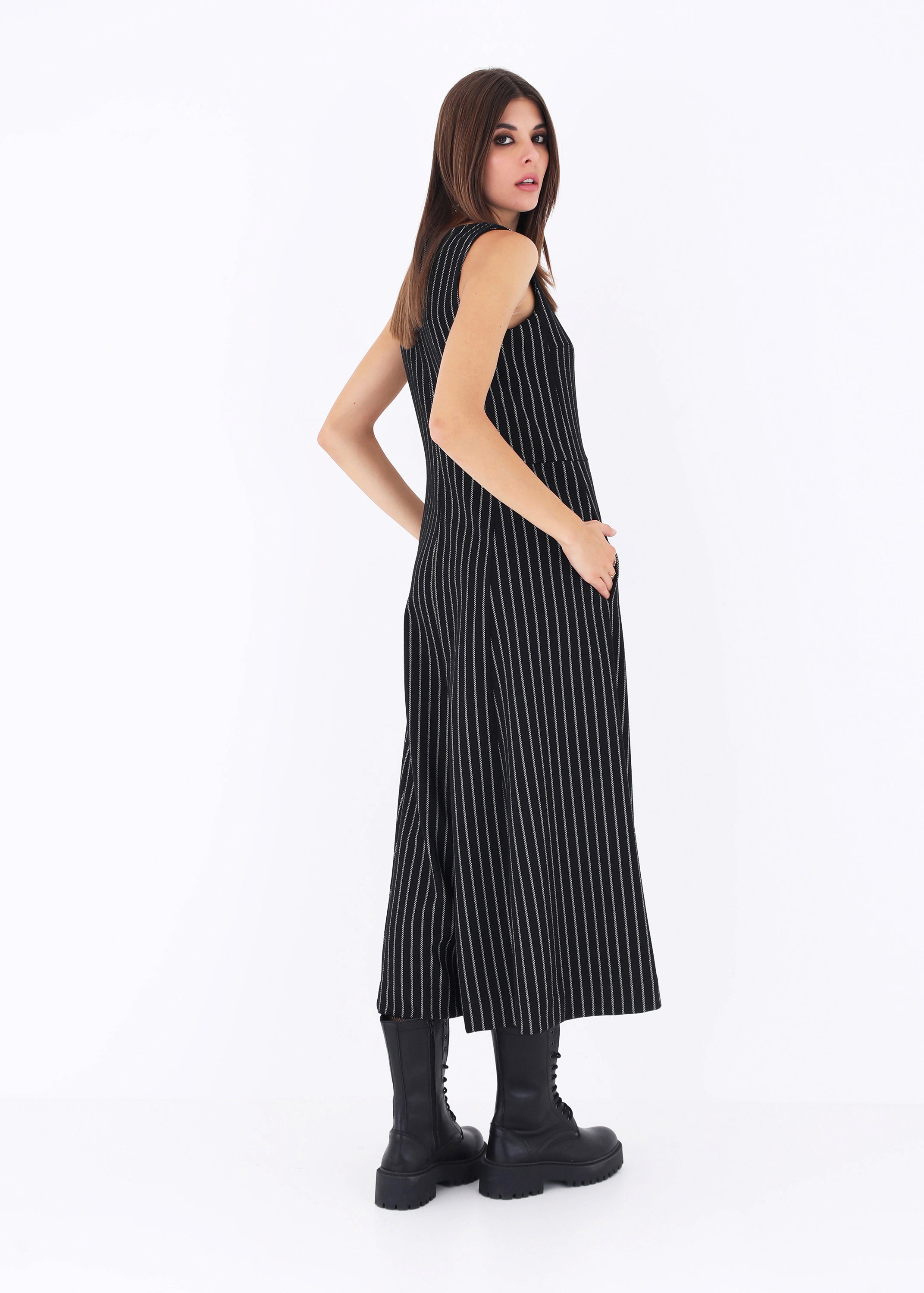 Salopette in punto milano gessato - FW23