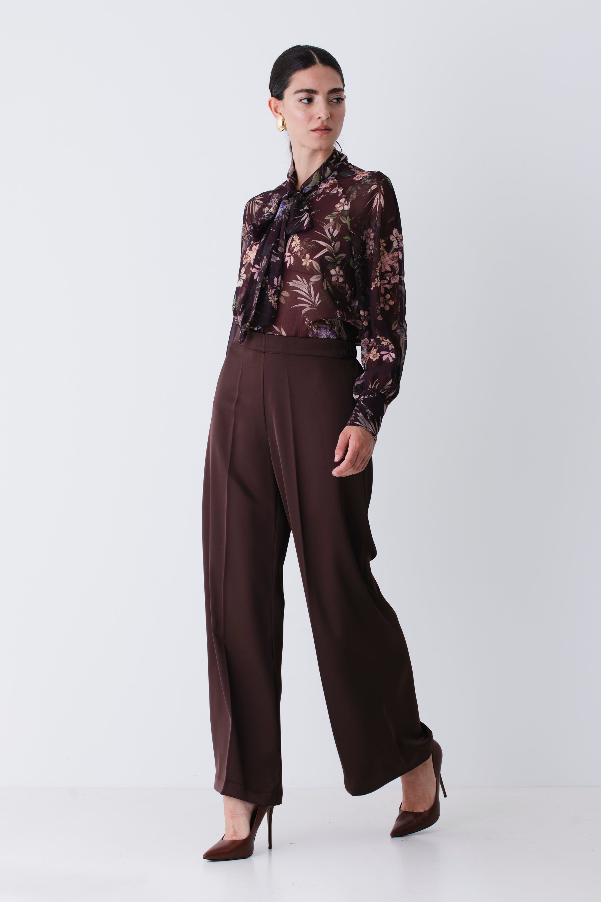Pantalone palazzo in raso - FW26