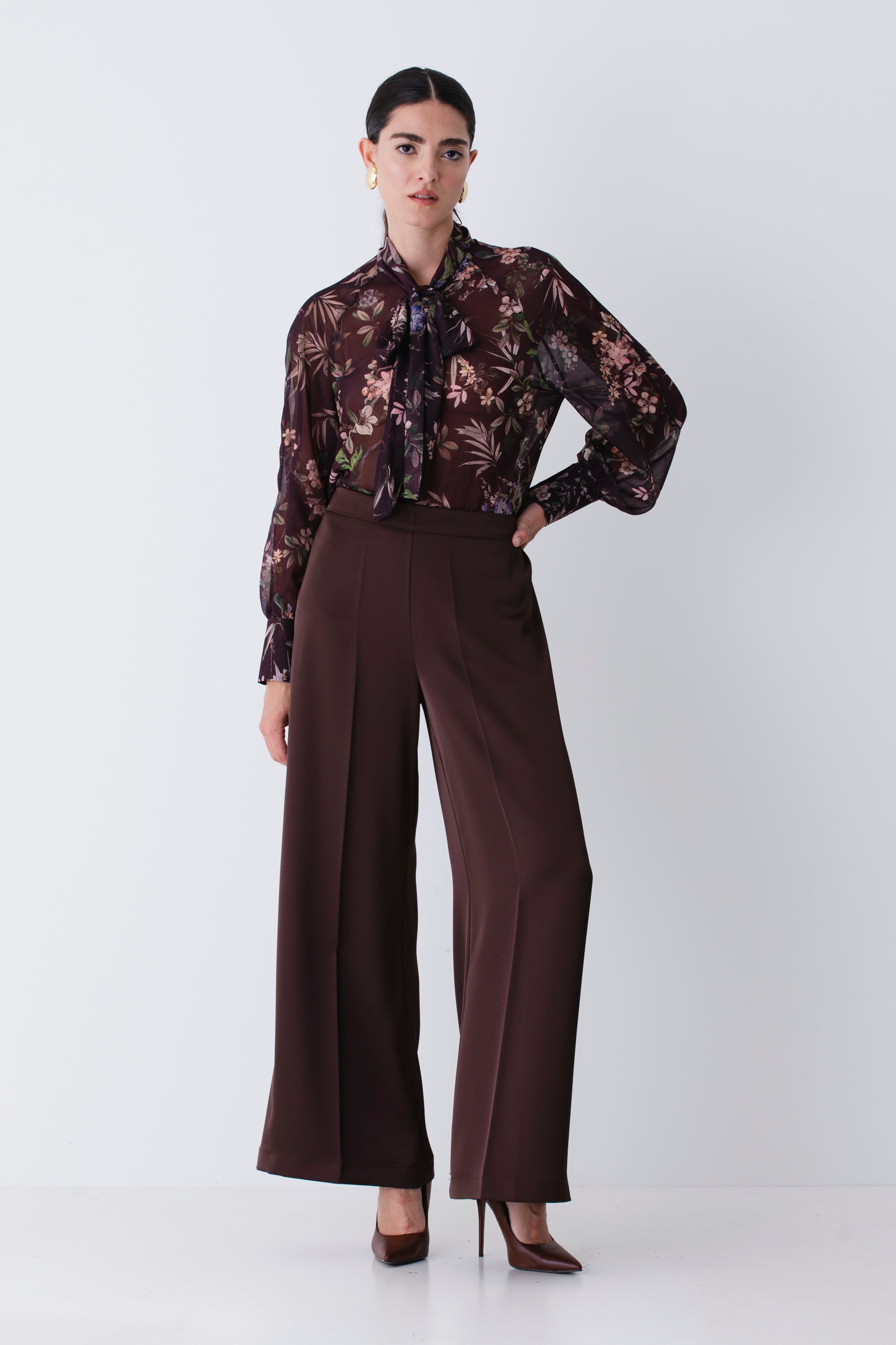 Pantalone palazzo in raso - FW26