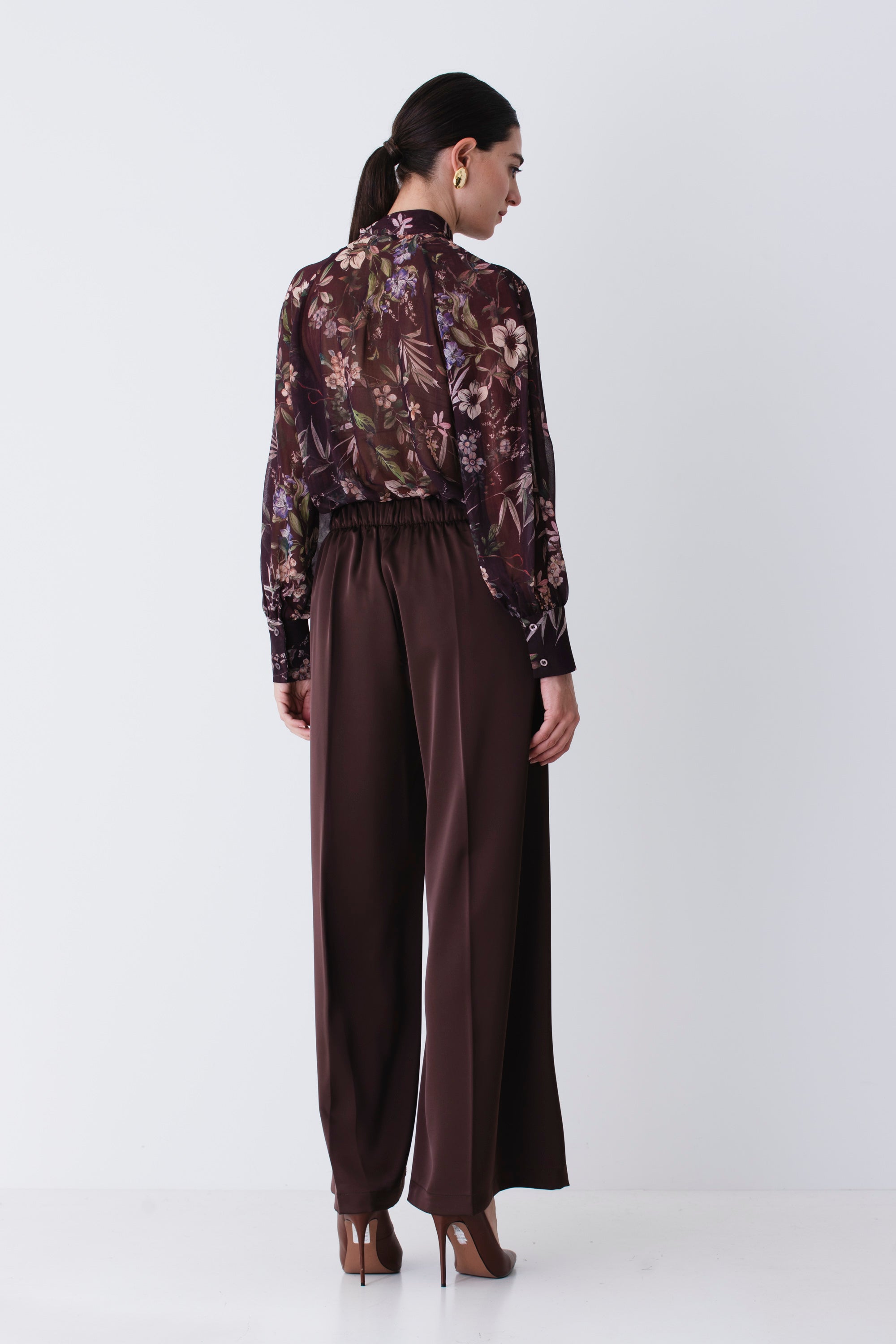 Pantalone palazzo in raso - FW26