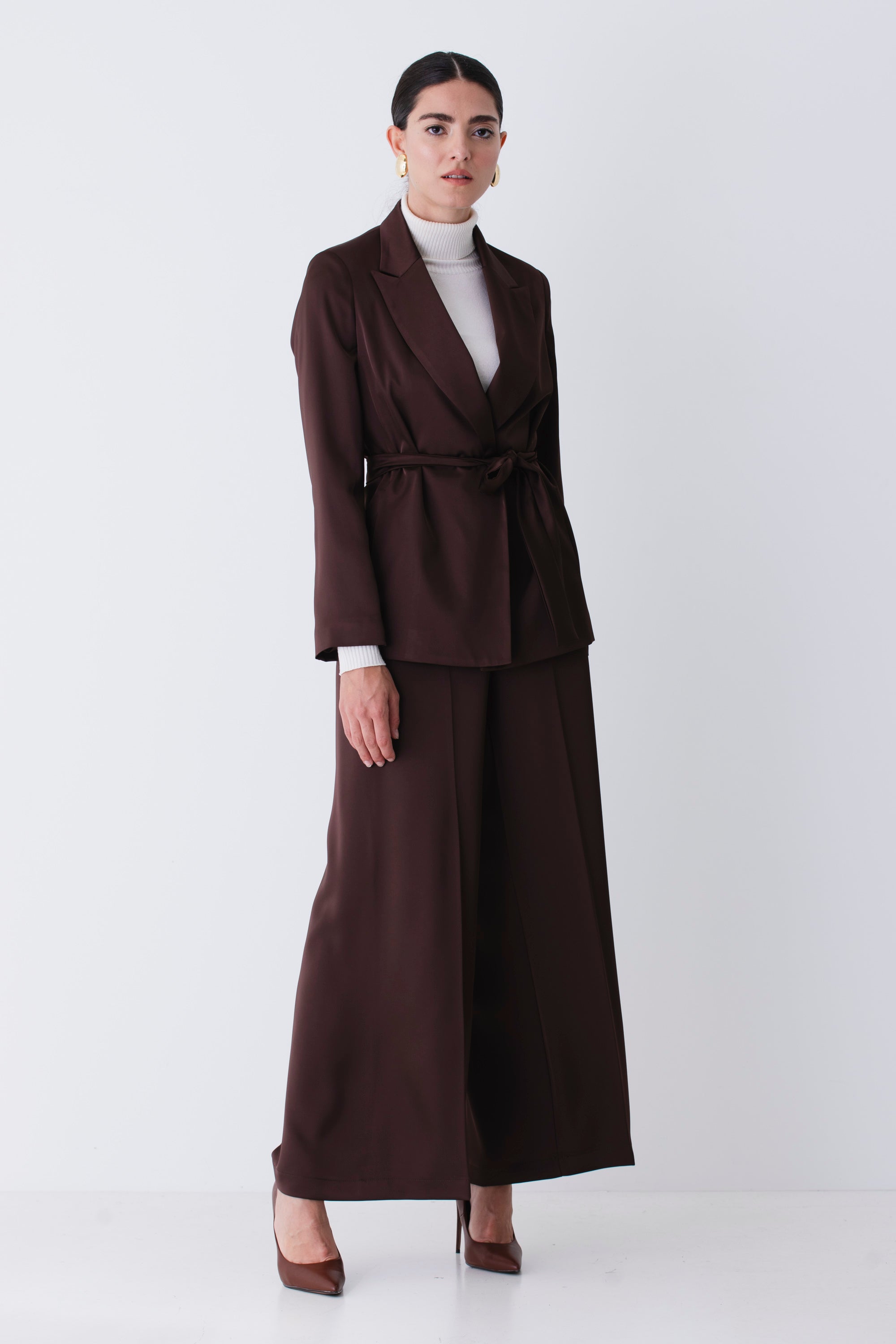 Blazer in raso con cintura - FW26