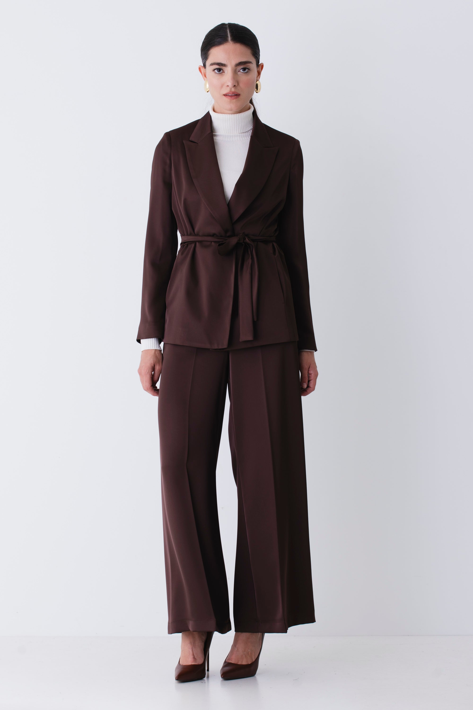 Blazer in raso con cintura - FW26
