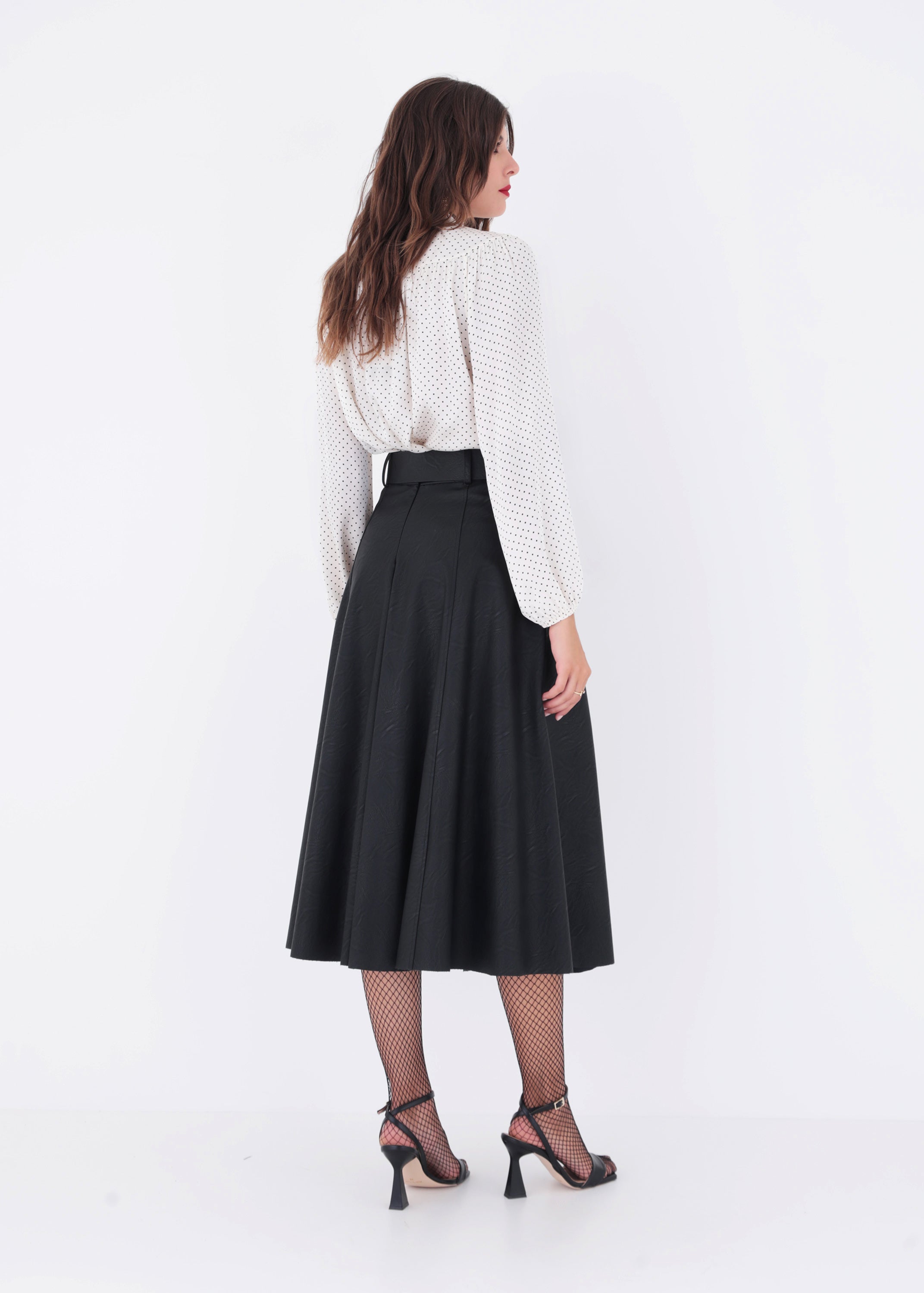 Blusa a pois in raso di viscosa - FW23