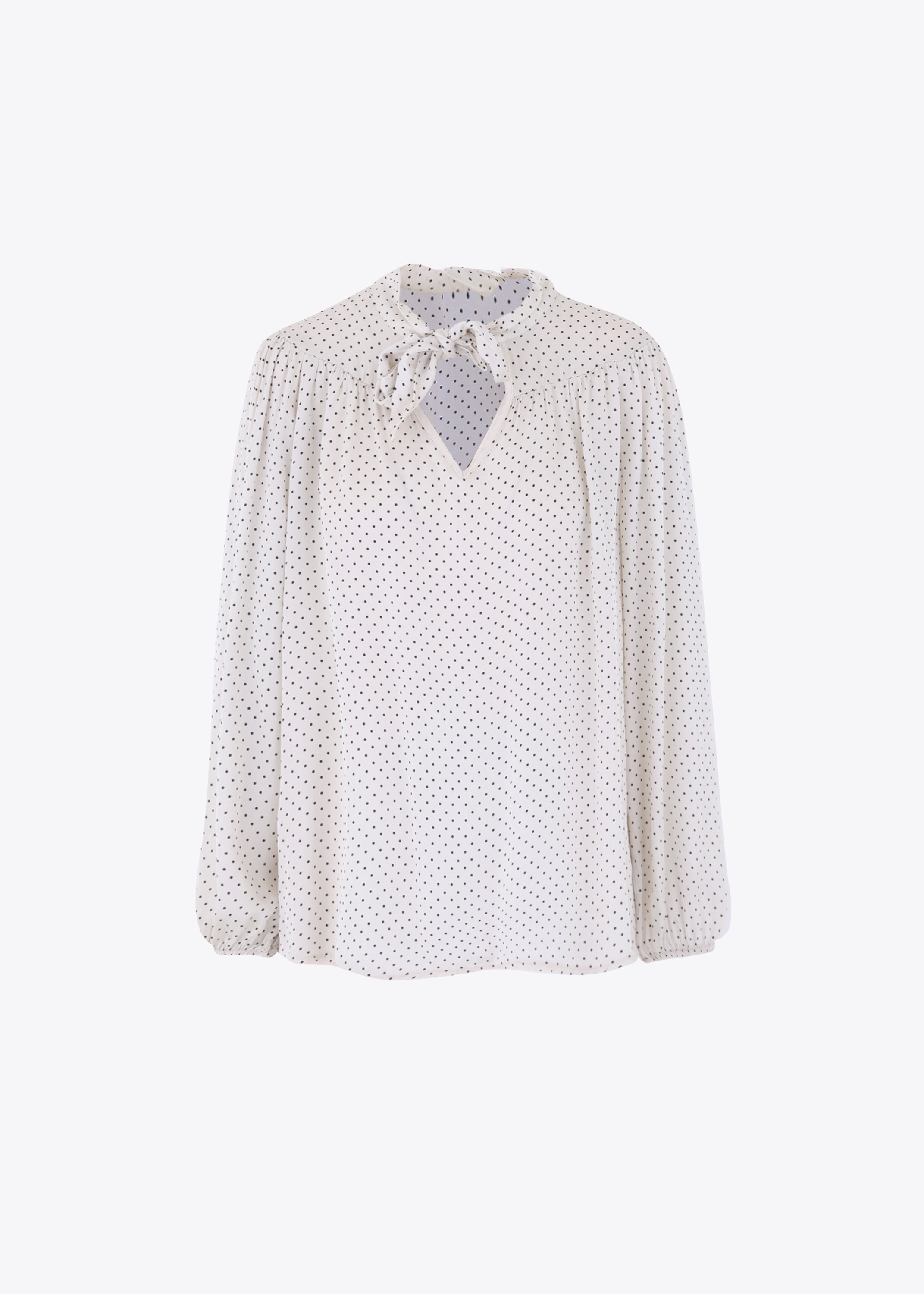 Blusa a pois in raso di viscosa - FW23
