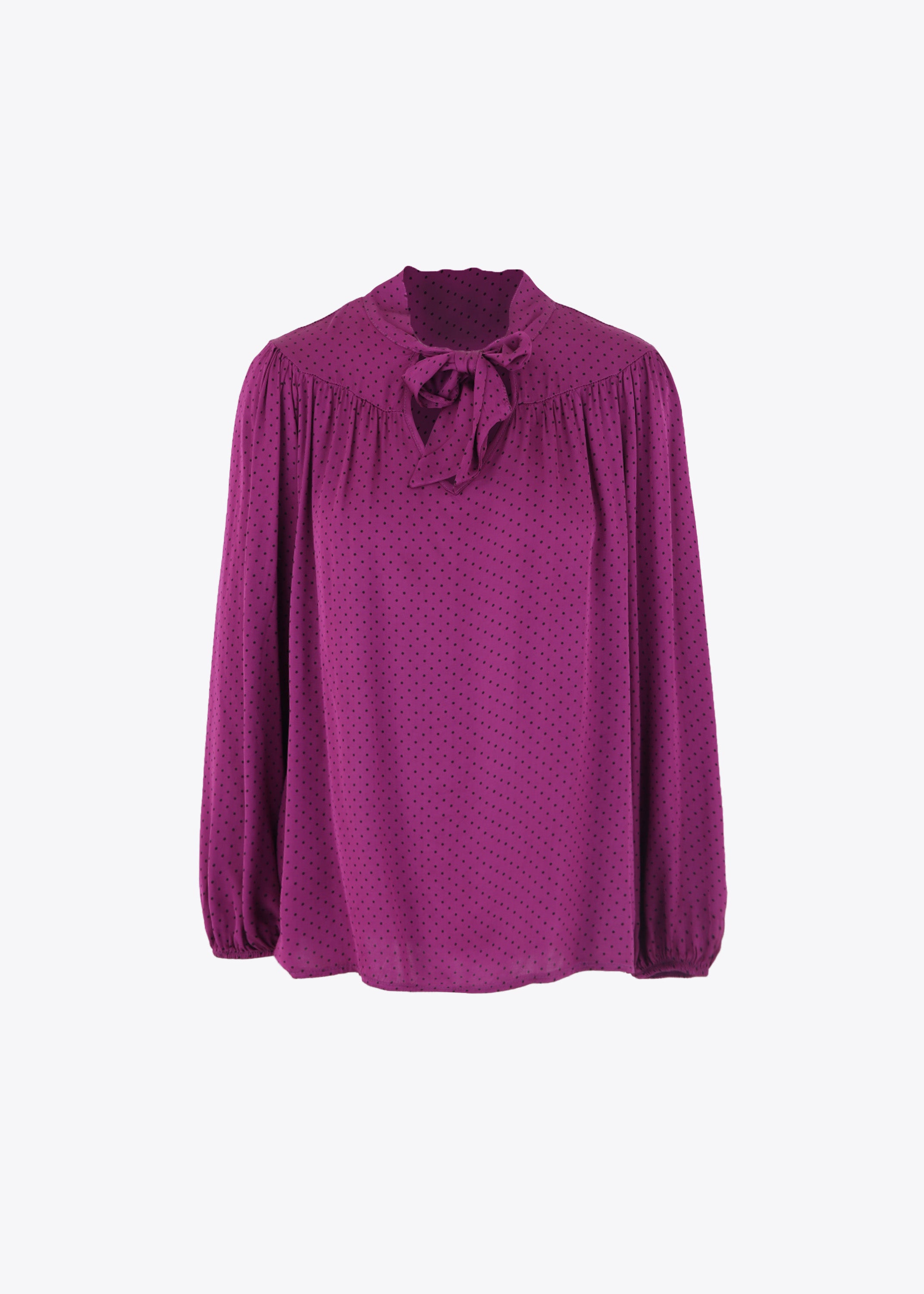 Blusa a pois in raso di viscosa - FW23