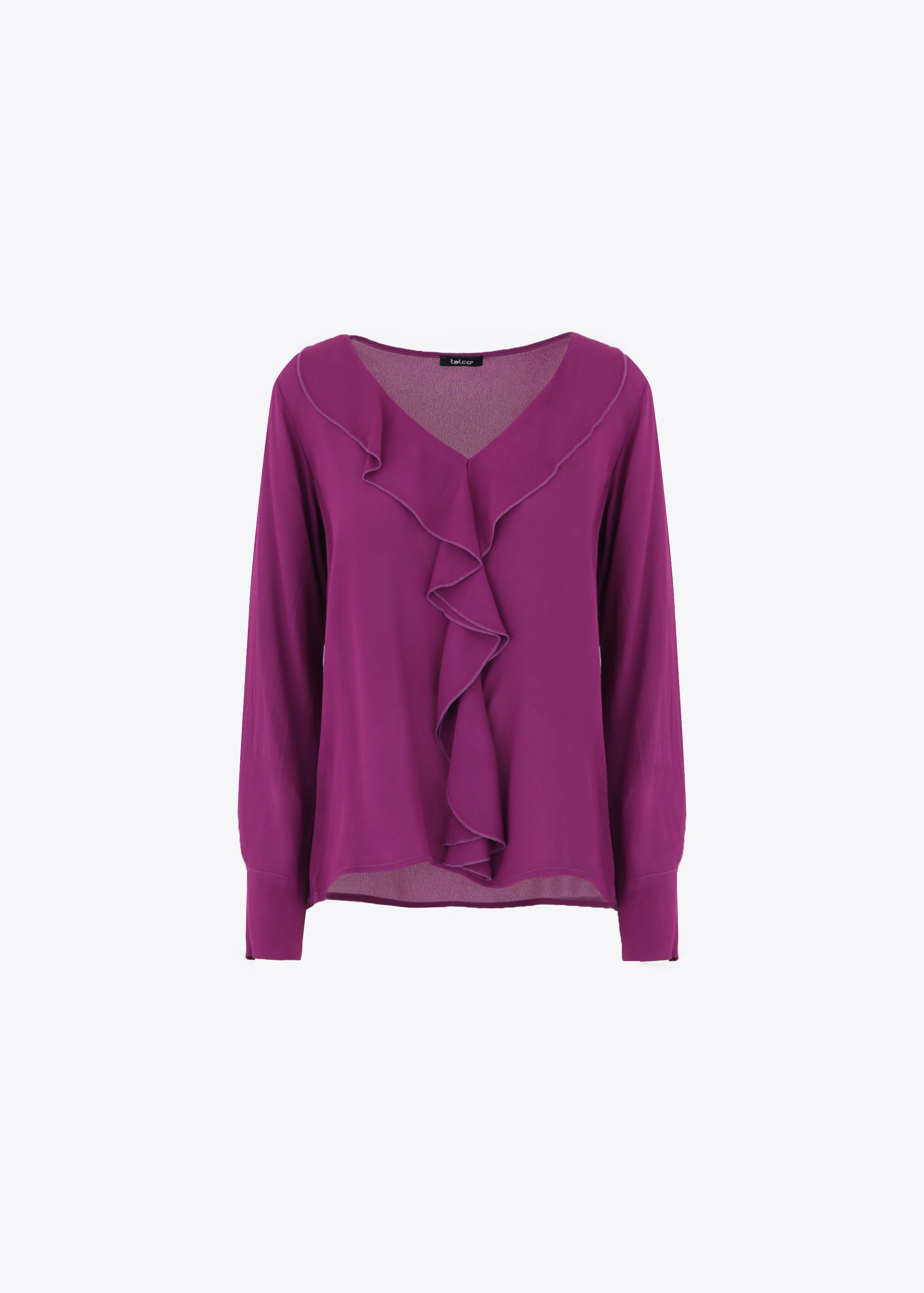 Blusa con rouches in crepe di viscosa - FW23