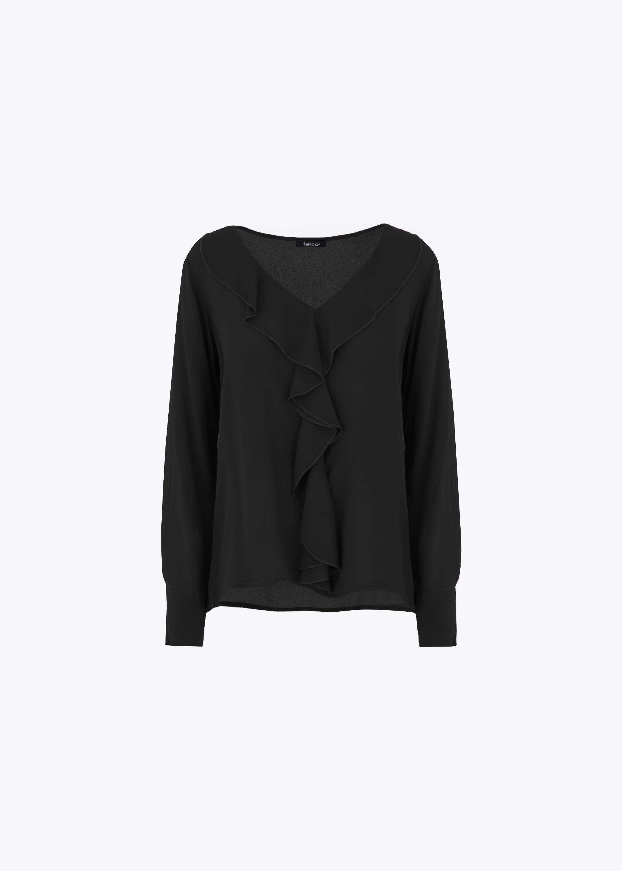 Blusa con rouches in crepe di viscosa - FW23
