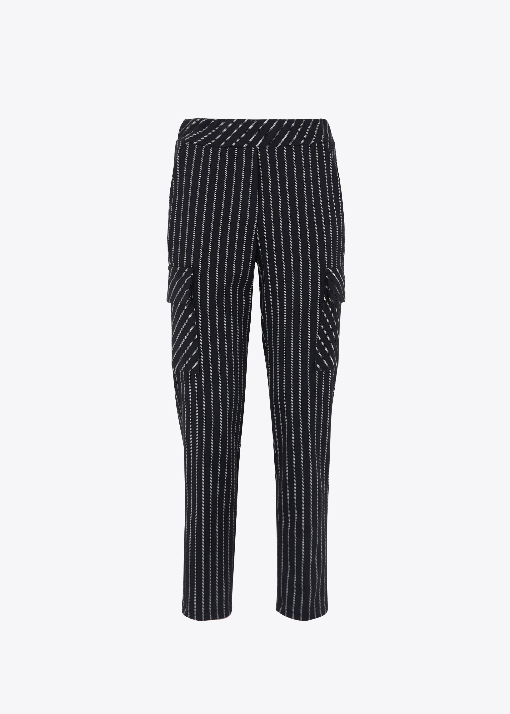 Pantalone cargo in tessuto gessato - FW23