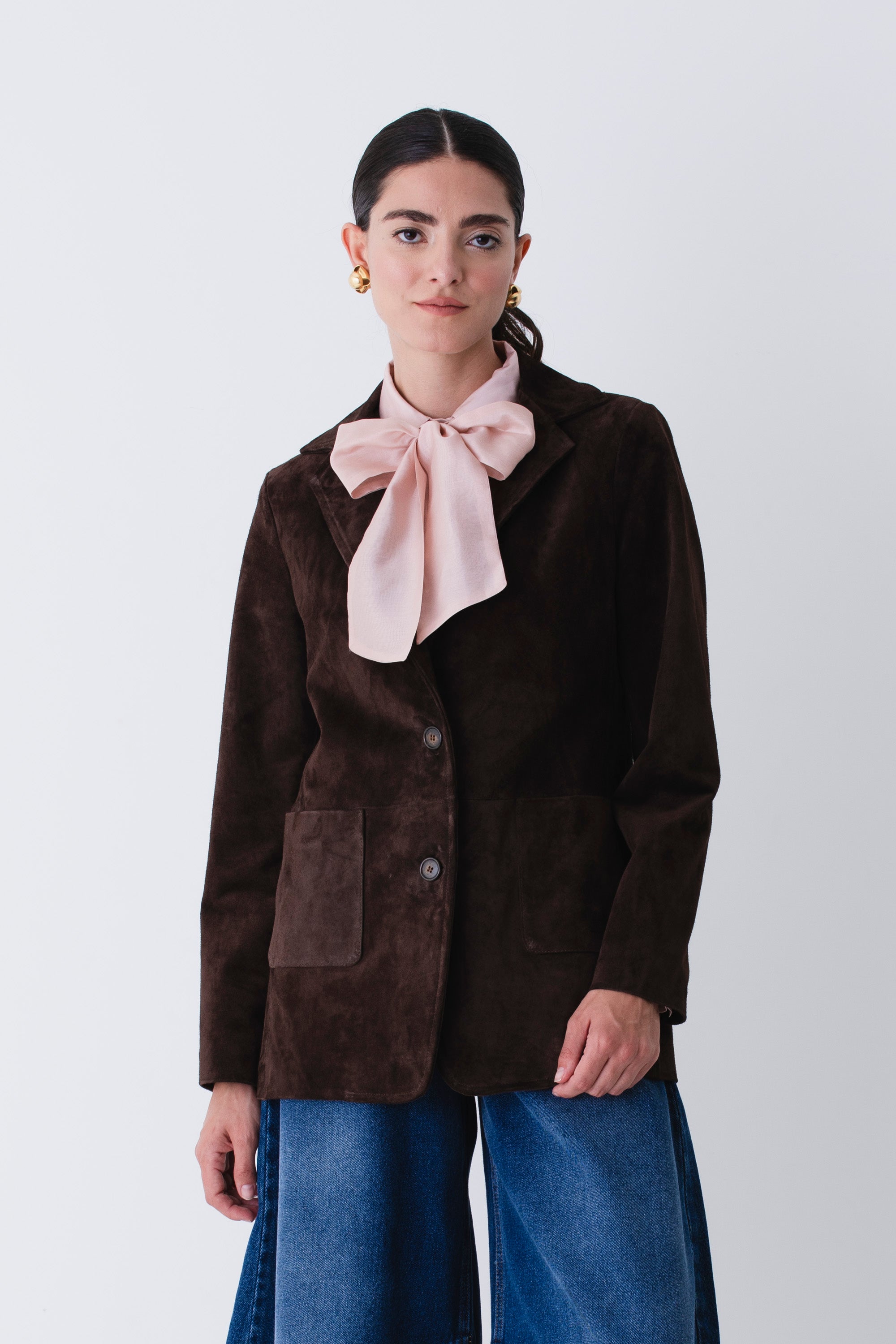 Blazer lungo in suede - FW26
